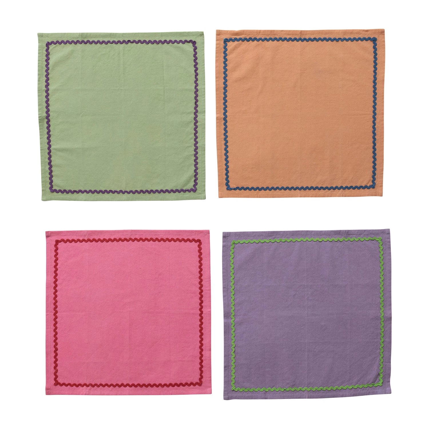18" Square Cotton Napkins - Set of 4 - Image 2