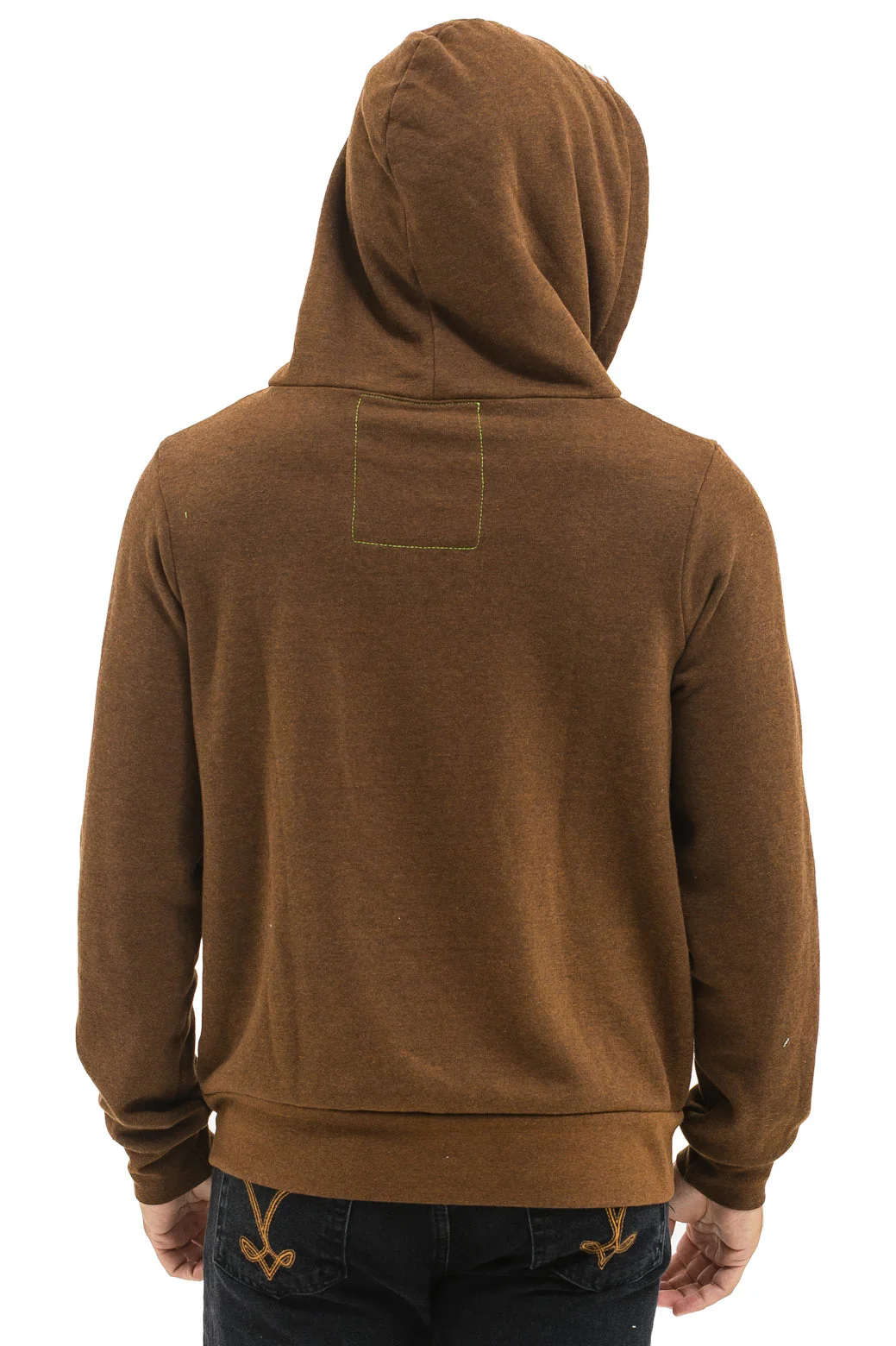 Aviator Nation - 5 Stripe Zip Hoodie - Chocolate / White Neon - Image 10