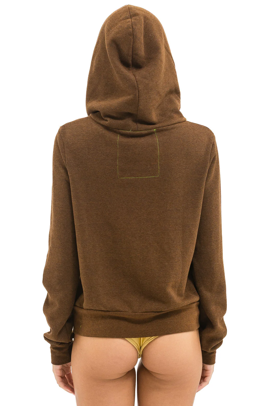 Aviator Nation - 5 Stripe Zip Hoodie - Chocolate / White Neon - Image 9