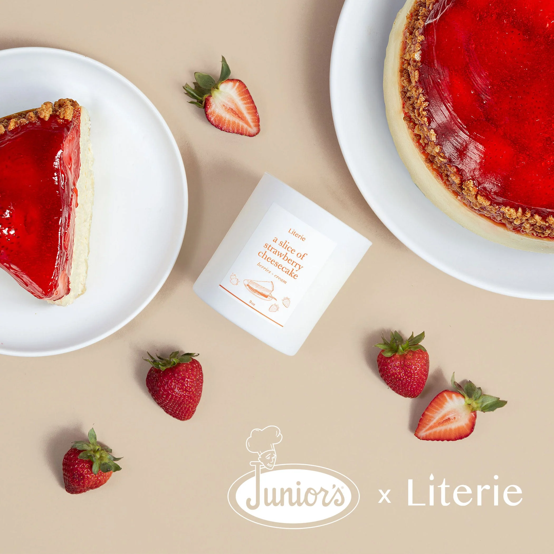 A Slice of Strawberry Cheesecake Candle - Image 2