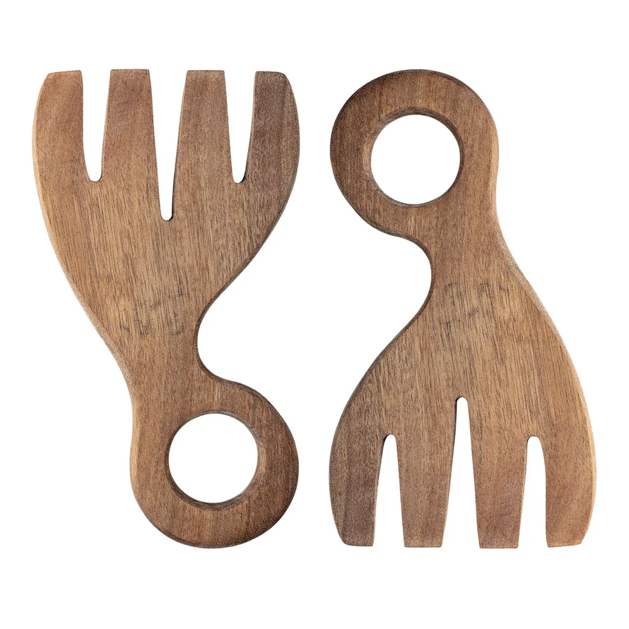 Acacia Wood Salad Servers - Set of 2
