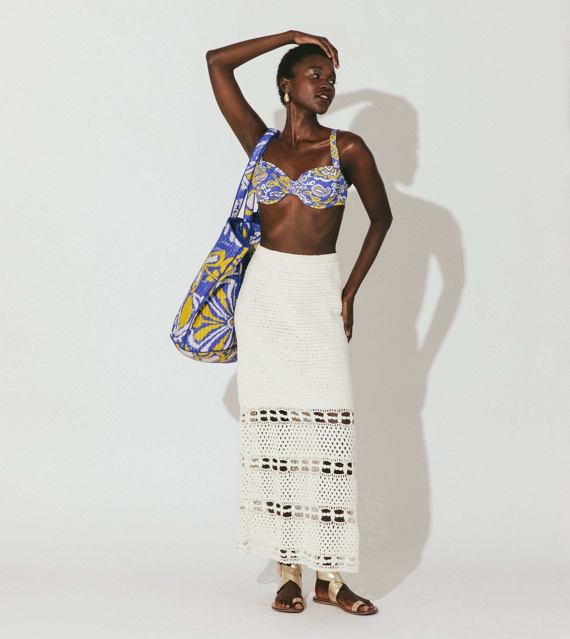 Cleobella - Adela Hand Crochet Midi Skirt - Ivory