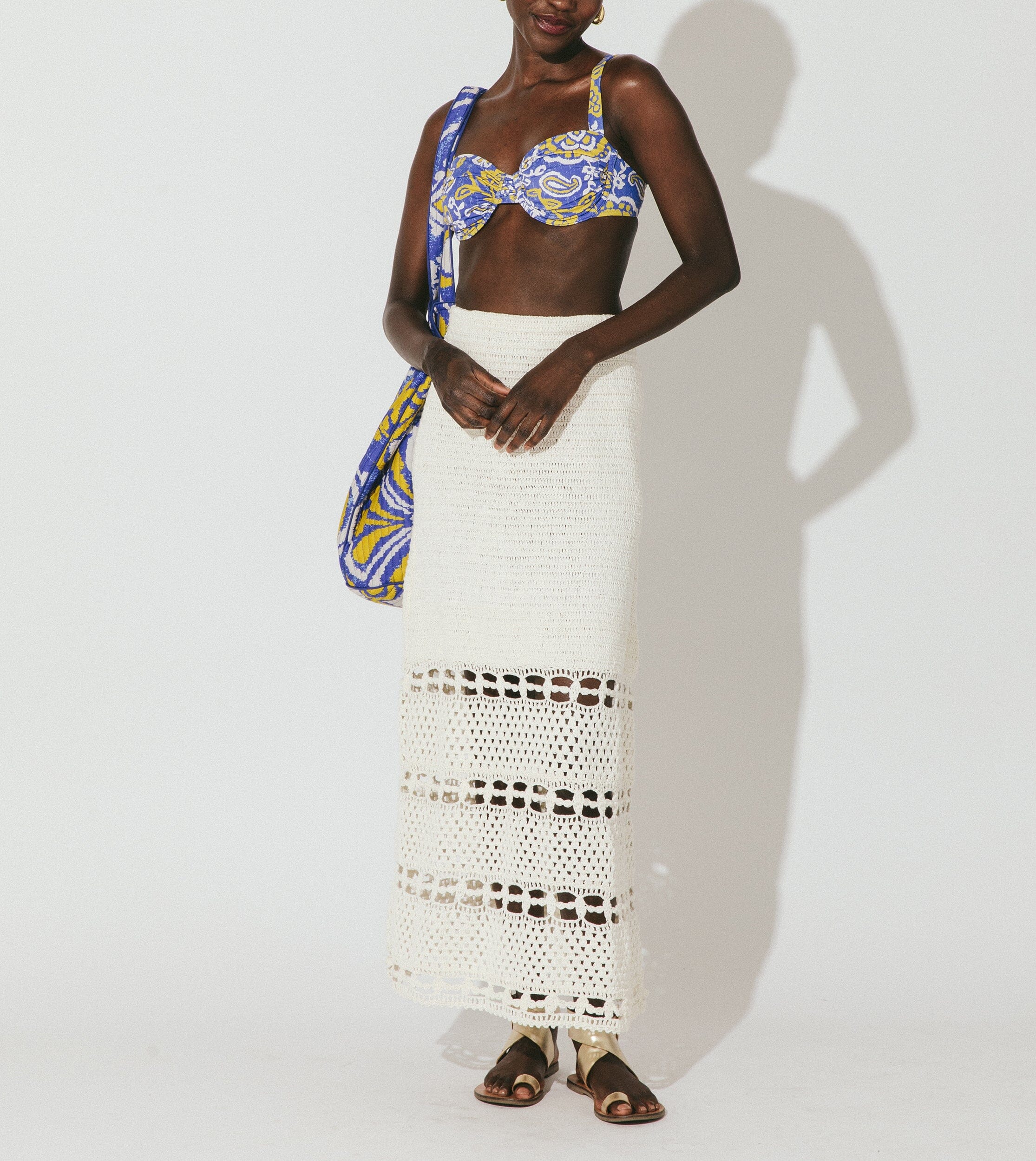 Cleobella - Adela Hand Crochet Midi Skirt - Ivory - Image 4