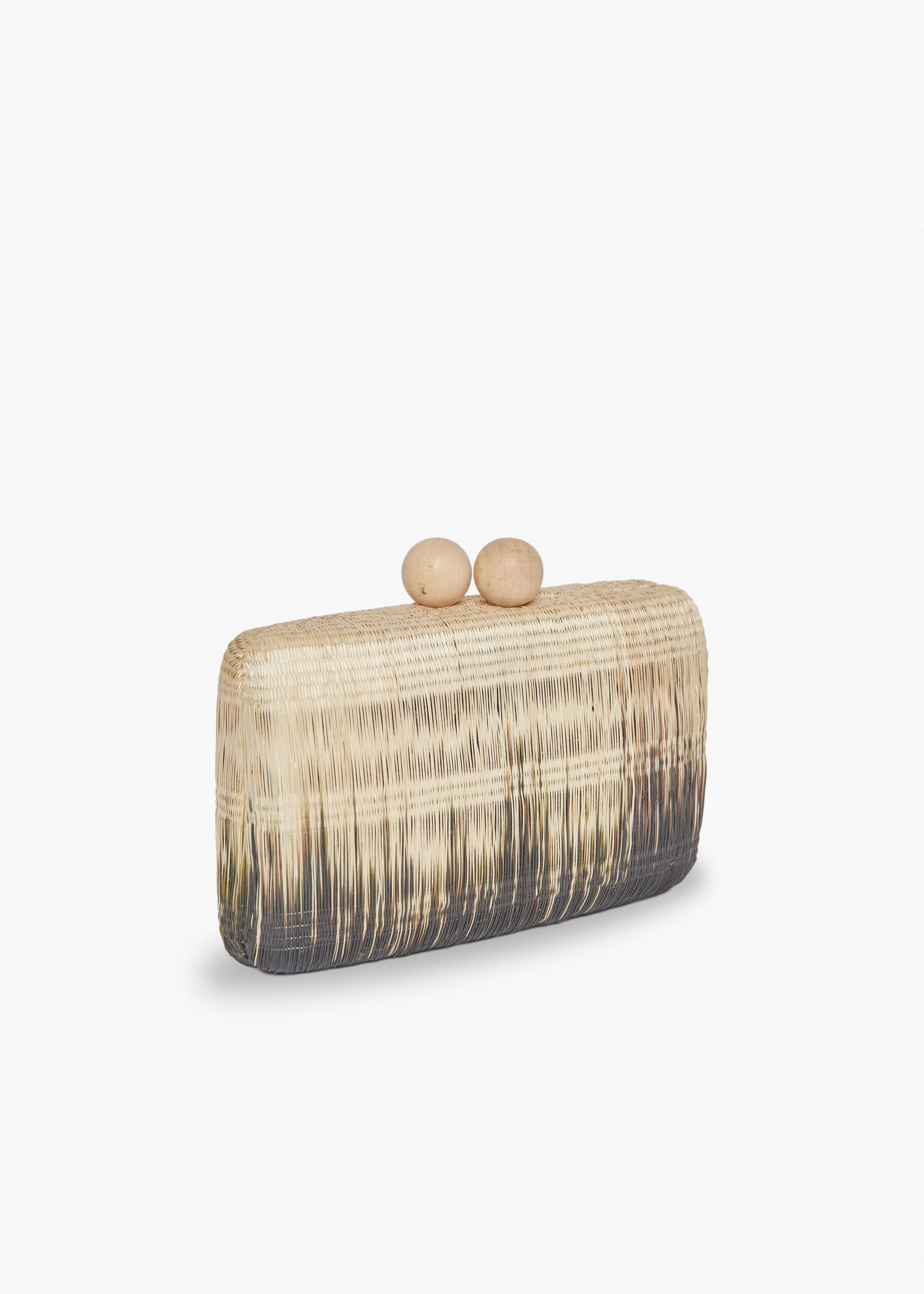 Akna Woven Ombre Straw Clutch Bag - Image 3