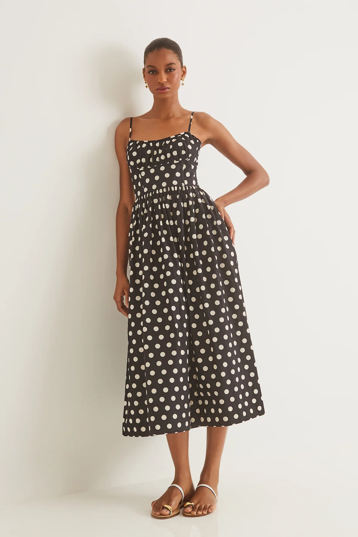 Cara Cara - Alba Midi Dress - Joelle Dot Black