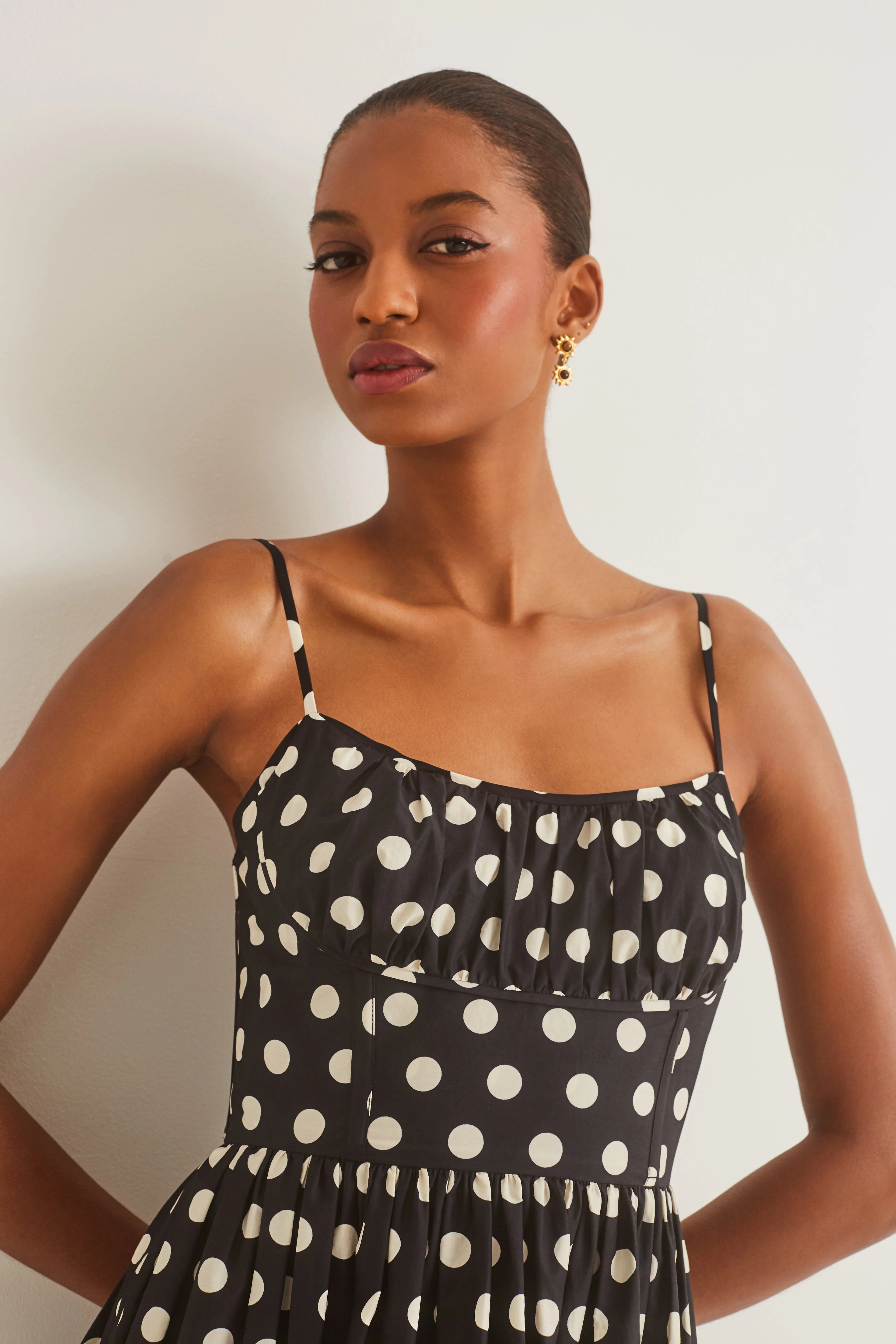 Cara Cara - Alba Midi Dress - Joelle Dot Black - Image 3