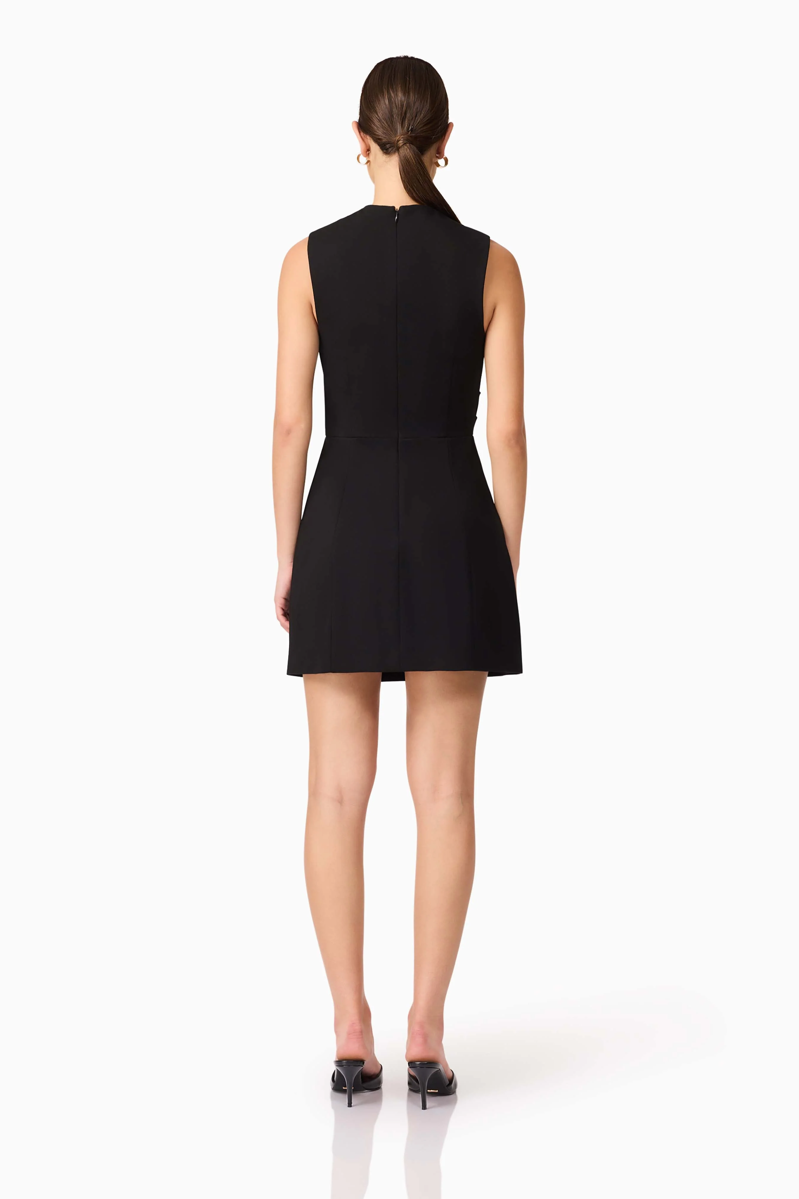 Elliatt - Alina Asymmetrical Mini Dress - Black - Image 4