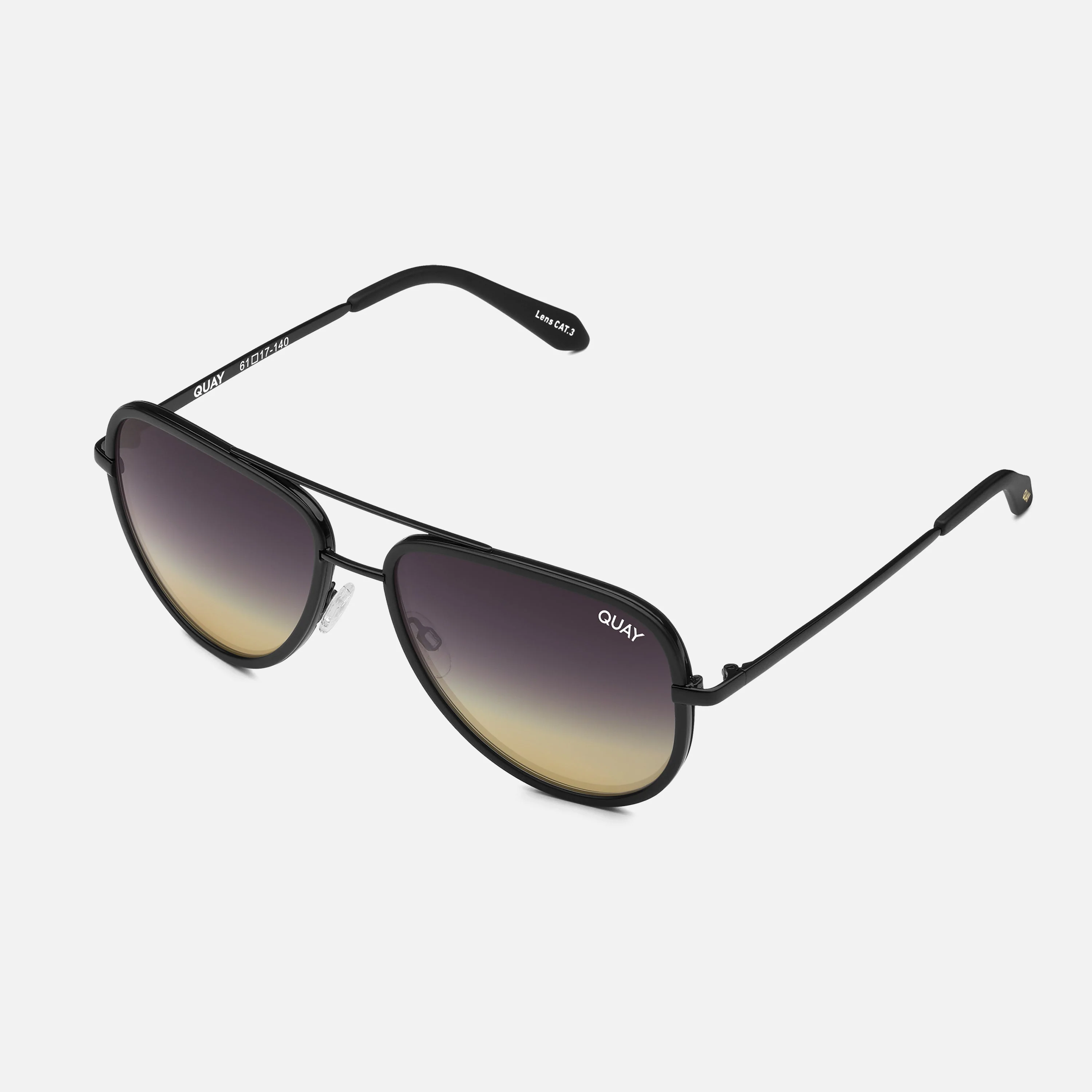 Quay - All In Medium Sunglasses - Black / Black Gold - Image 2