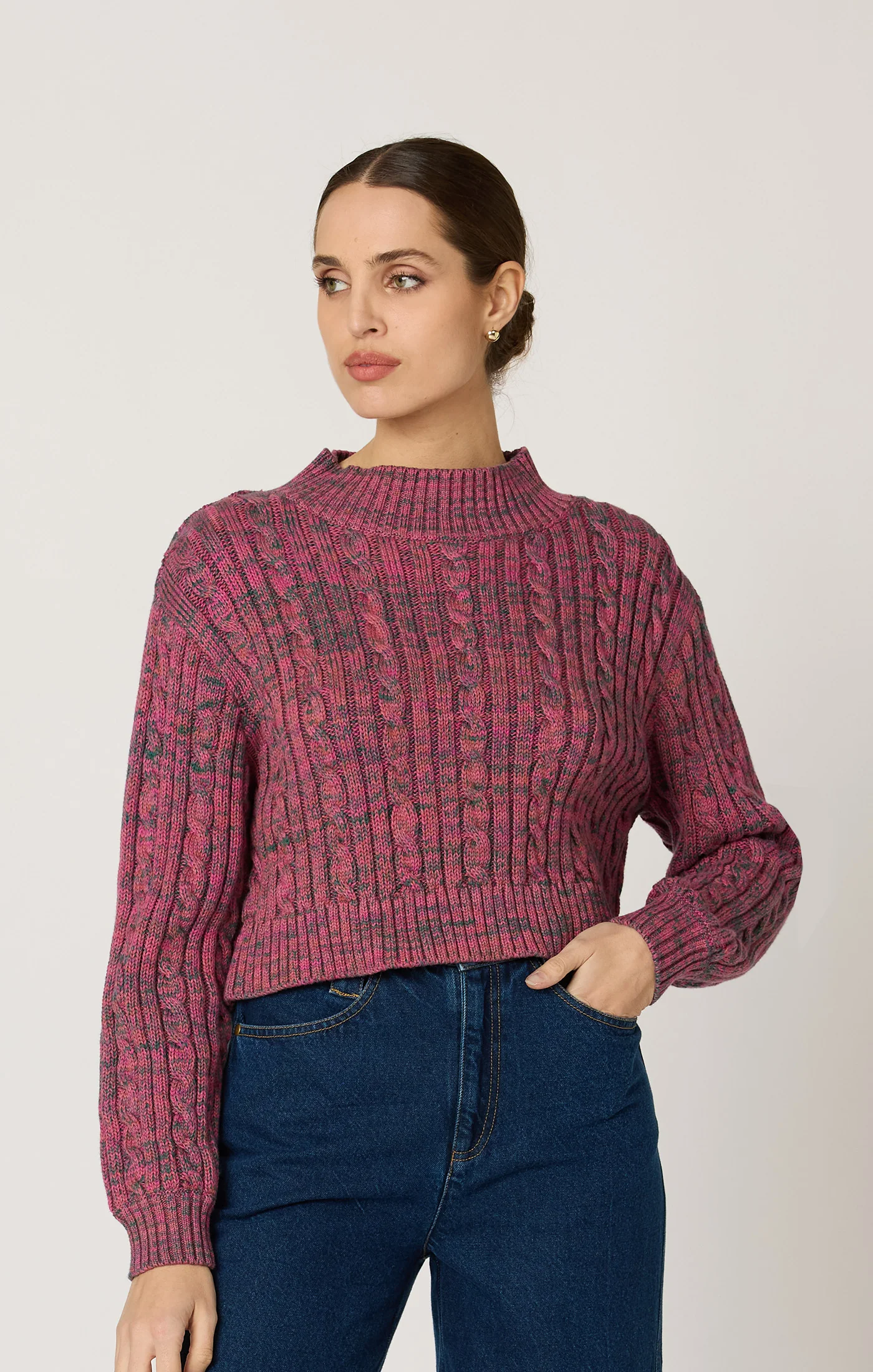 Cleobella - Amor Sweater - Dark Rose Multi