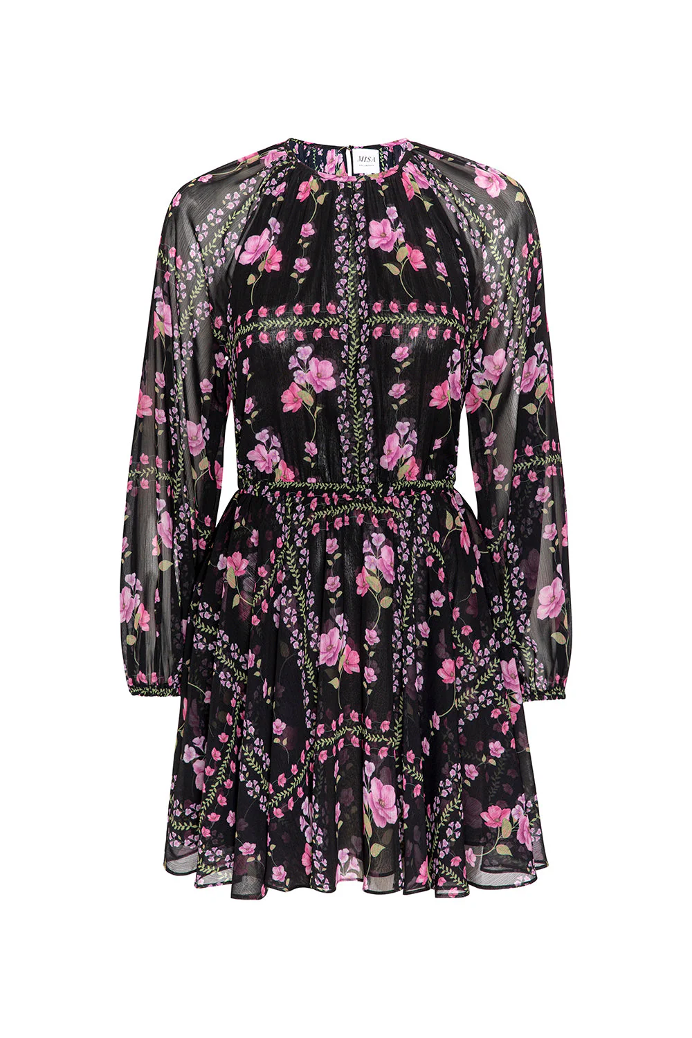 MISA Los Angeles - Anthea Dress - Midnight Lattice Chiffon - Image 6