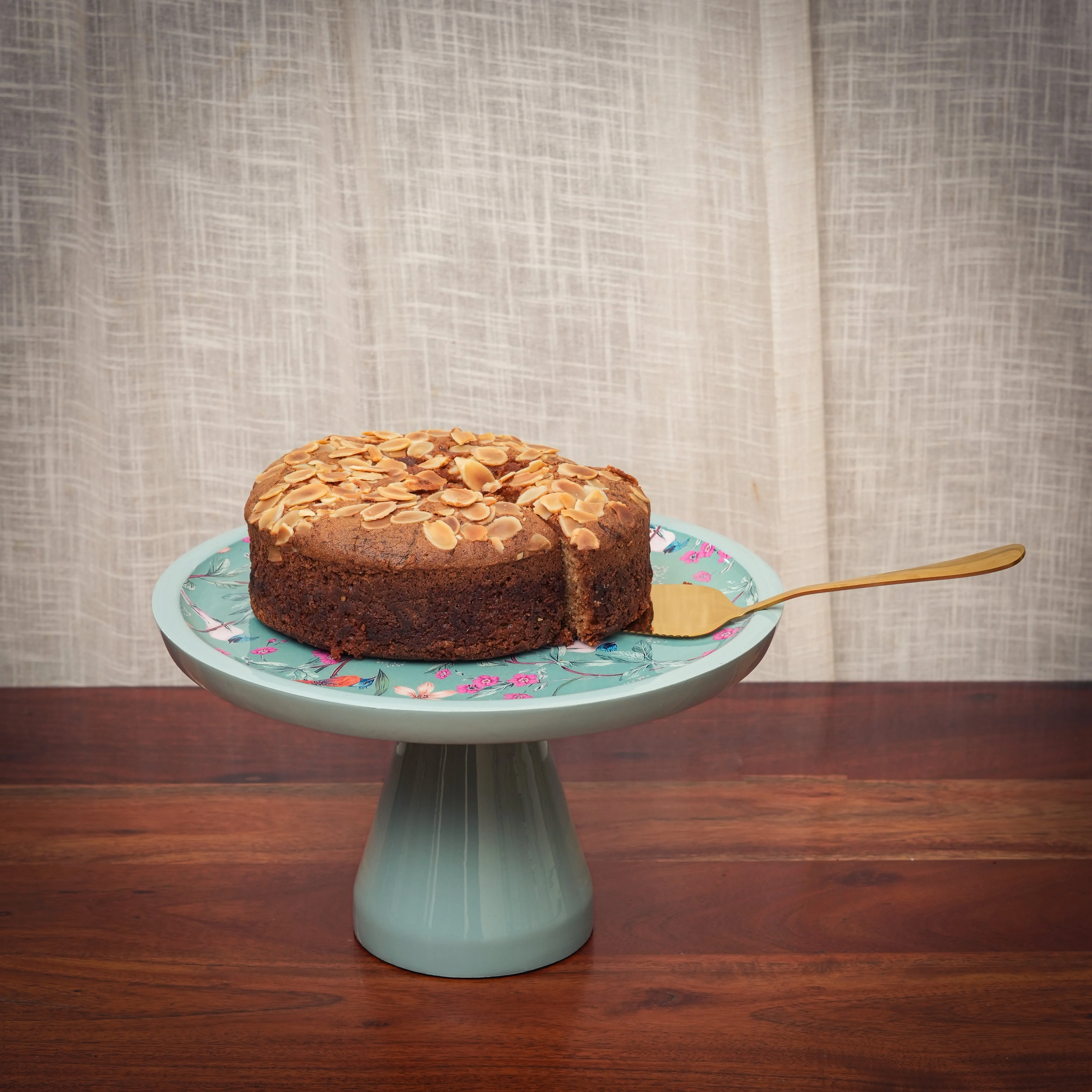 Aqua Flora Pedestal Cake Stand - Image 3