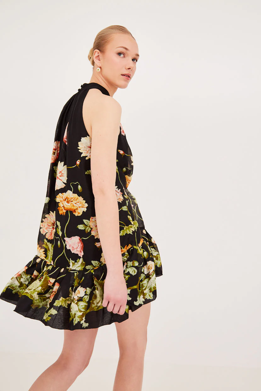 Cara Cara - Arca Mini Dress - Lockwood Flora Black - Image 3