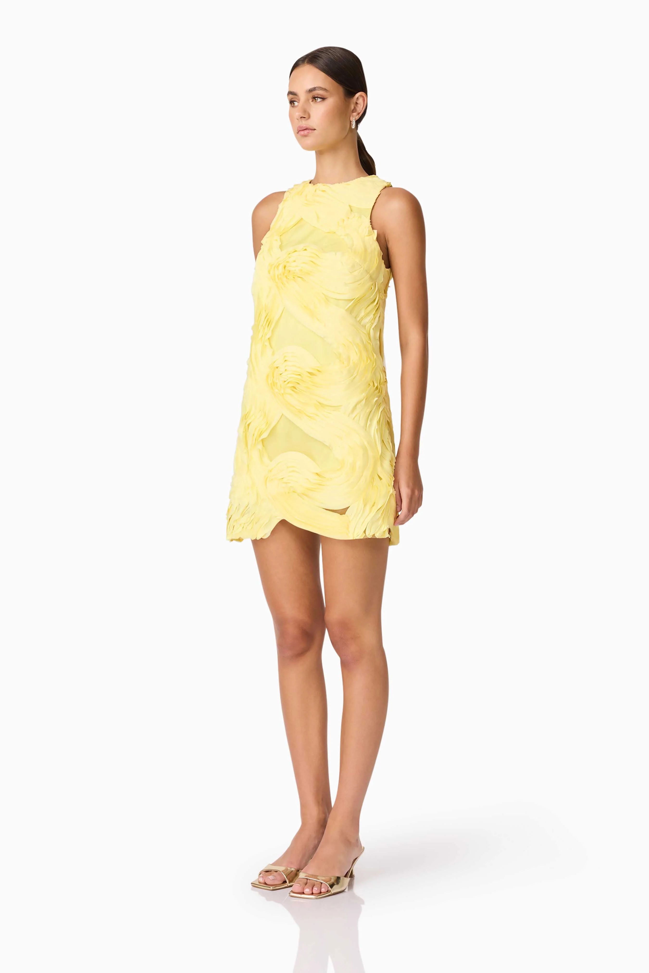 Elliatt - Asher Mini Shift Dress - Yellow - Image 3