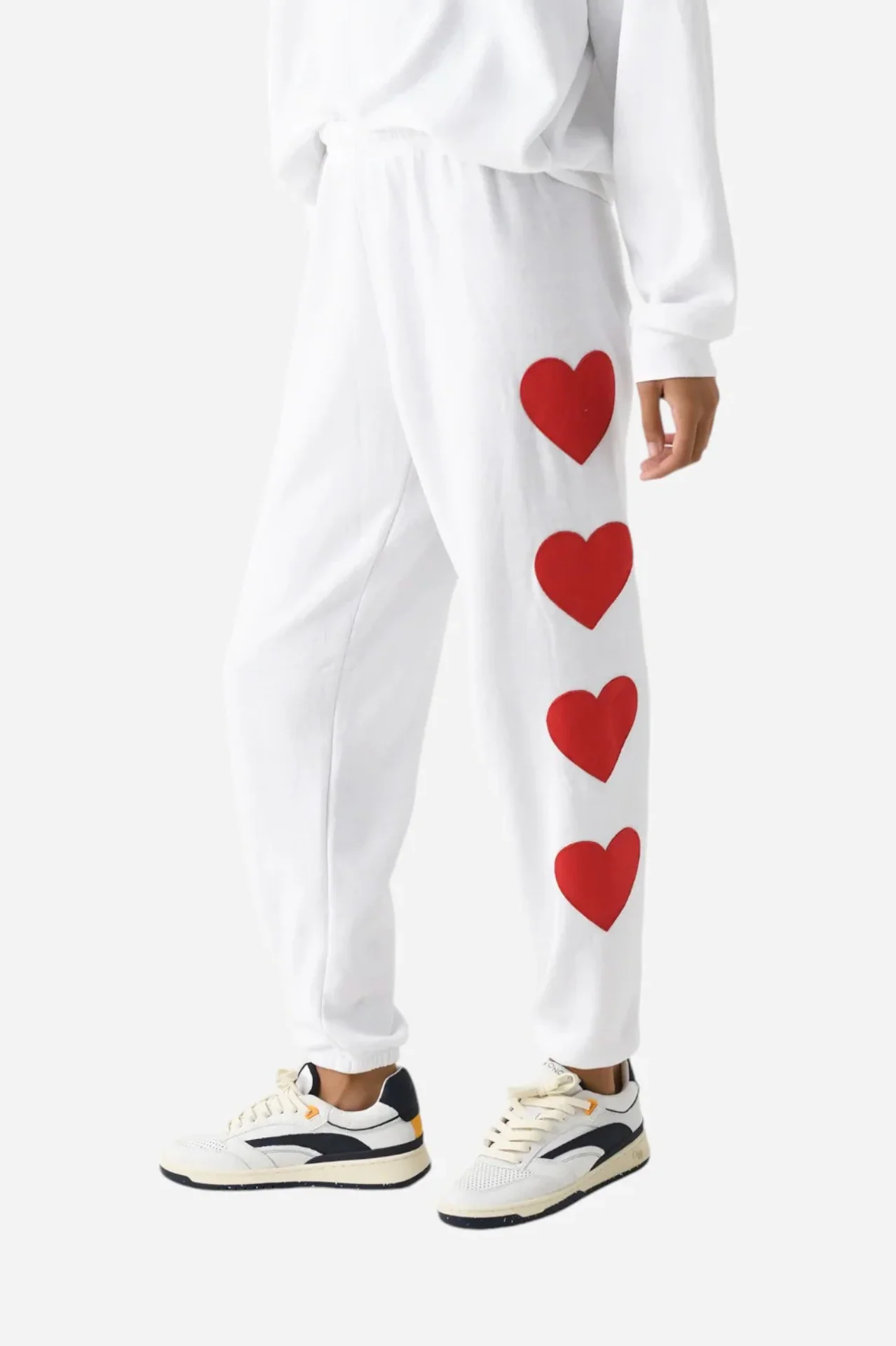 Aviator Nation - Heart Stitch 4 Women's Sweatpants - White