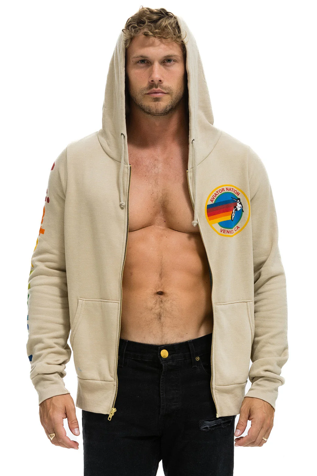 Aviator Nation - Aviator Nation Hoodie - Sand - Image 8