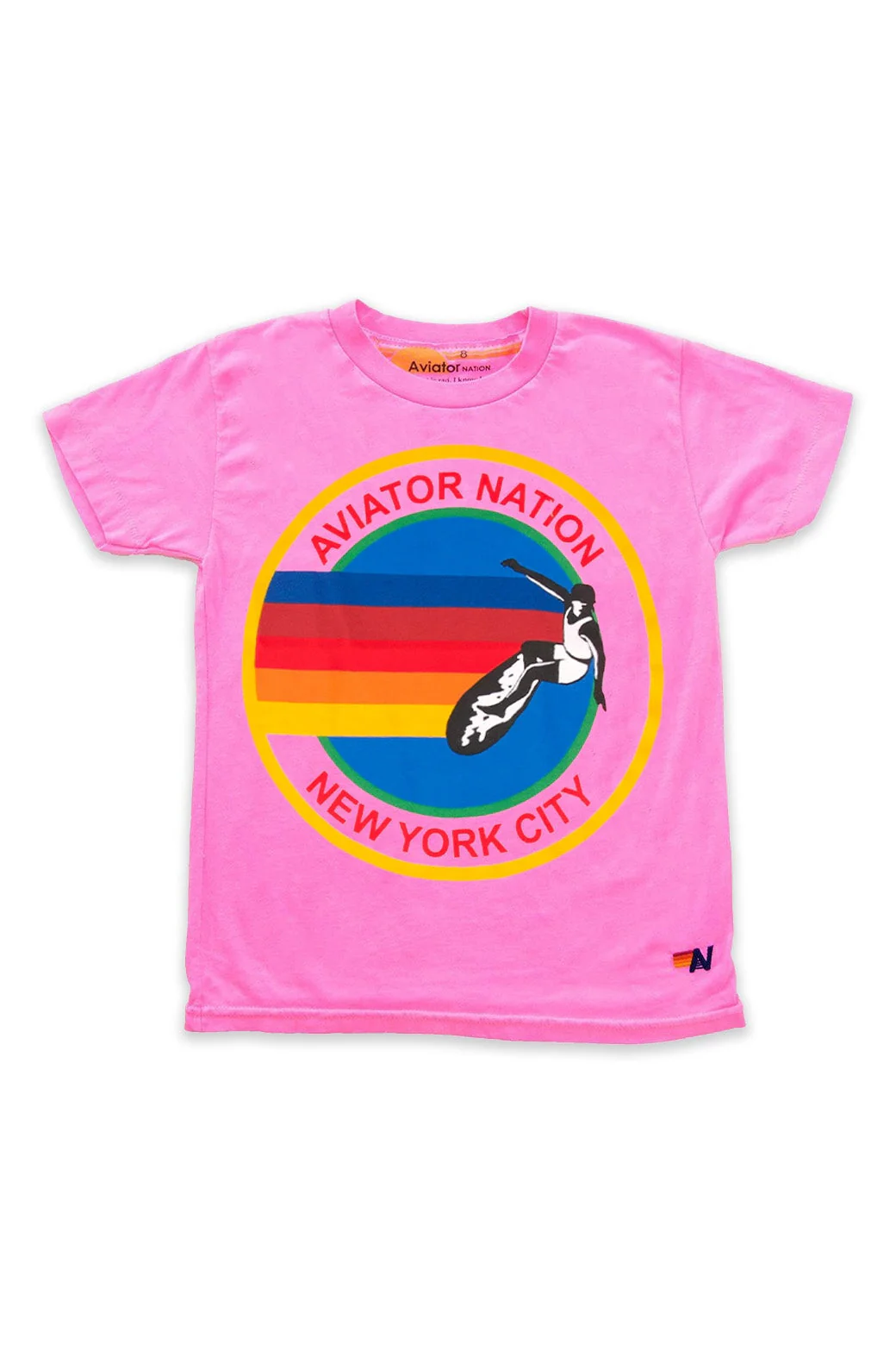 Aviator Nation - NYC Kid's Tee - Neon Pink - Image 3