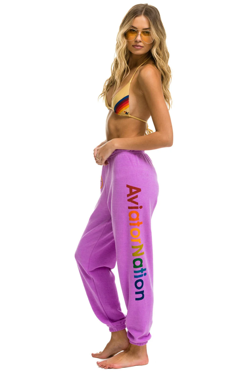 Aviator Nation - Women's Sweatpants - Neon Purple