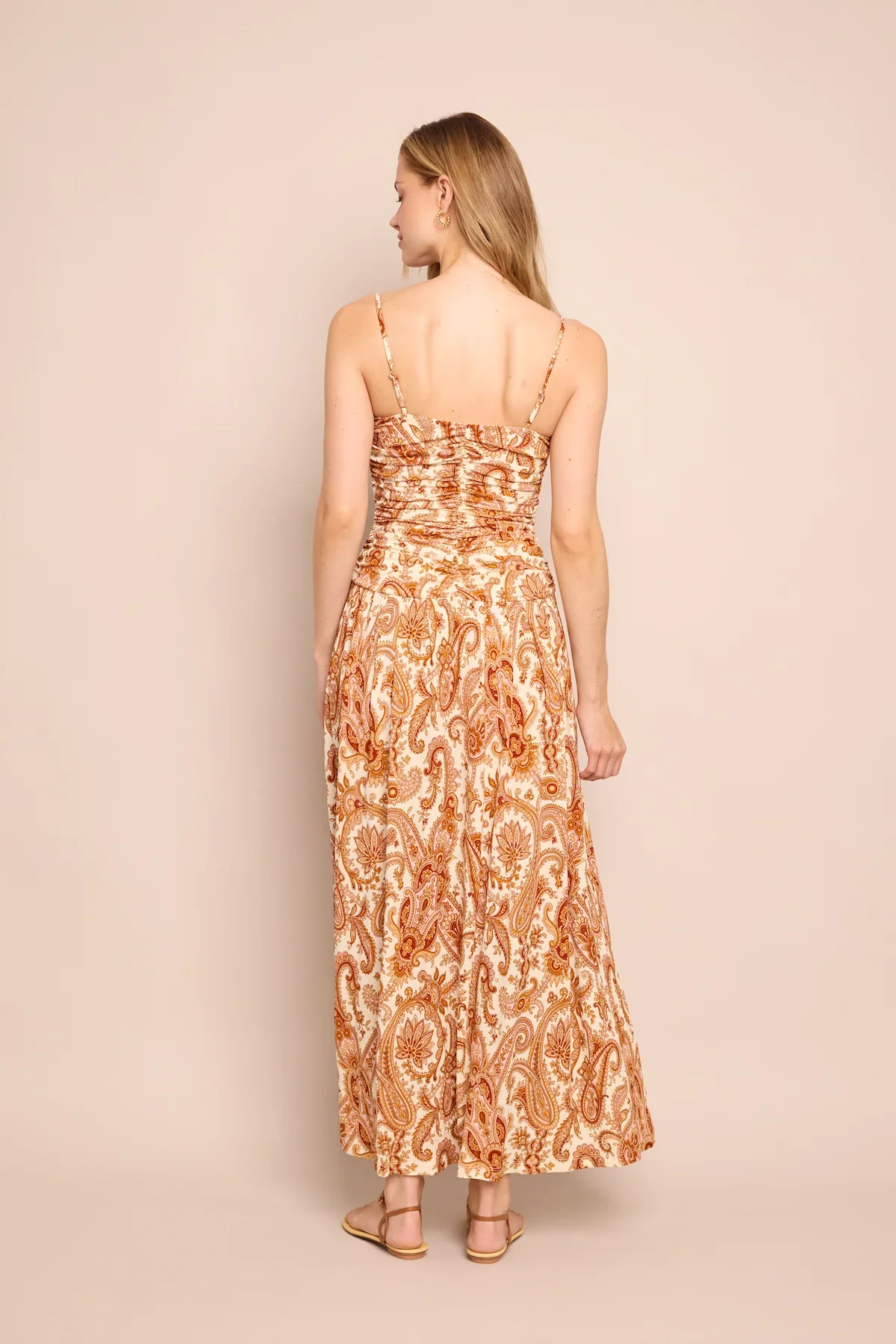 Cara Cara - Azalea Dress - Classic Paisley Egret - Image 2
