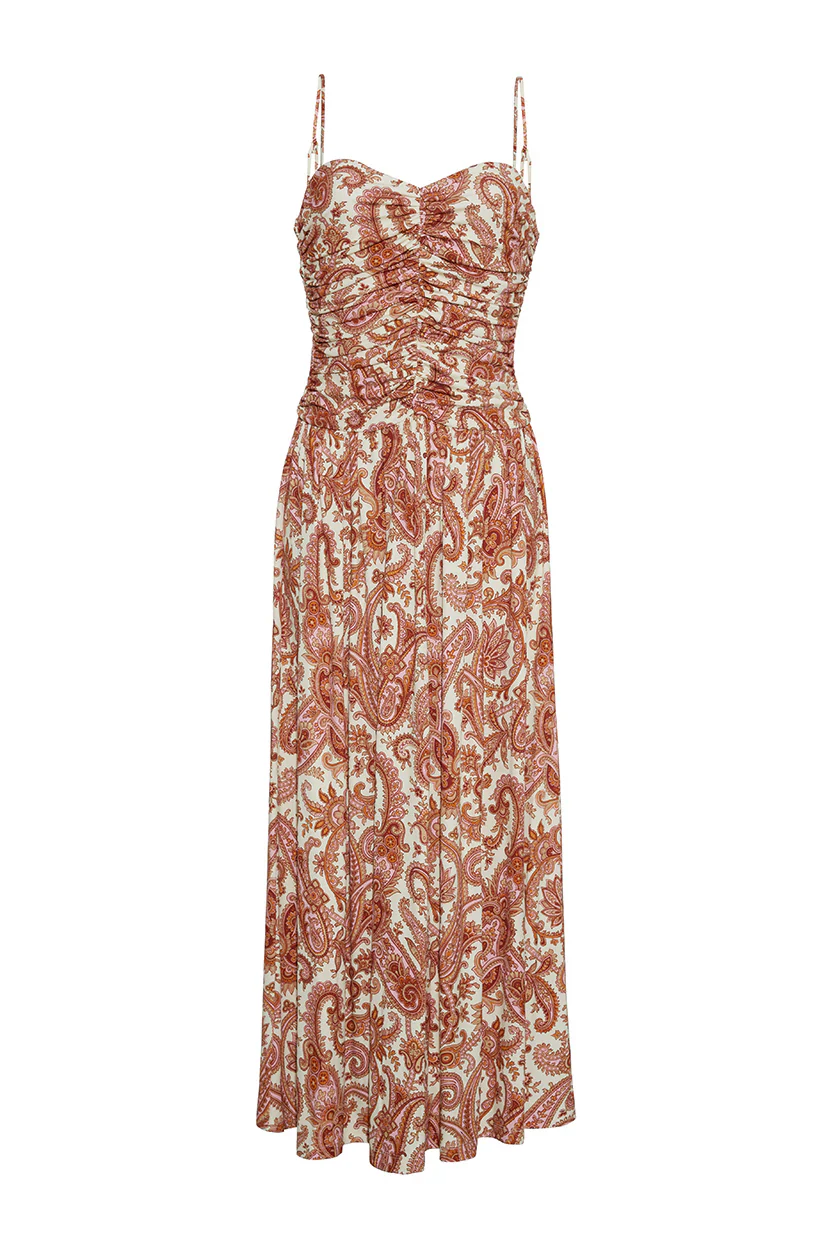 Cara Cara - Azalea Dress - Classic Paisley Egret - Image 4