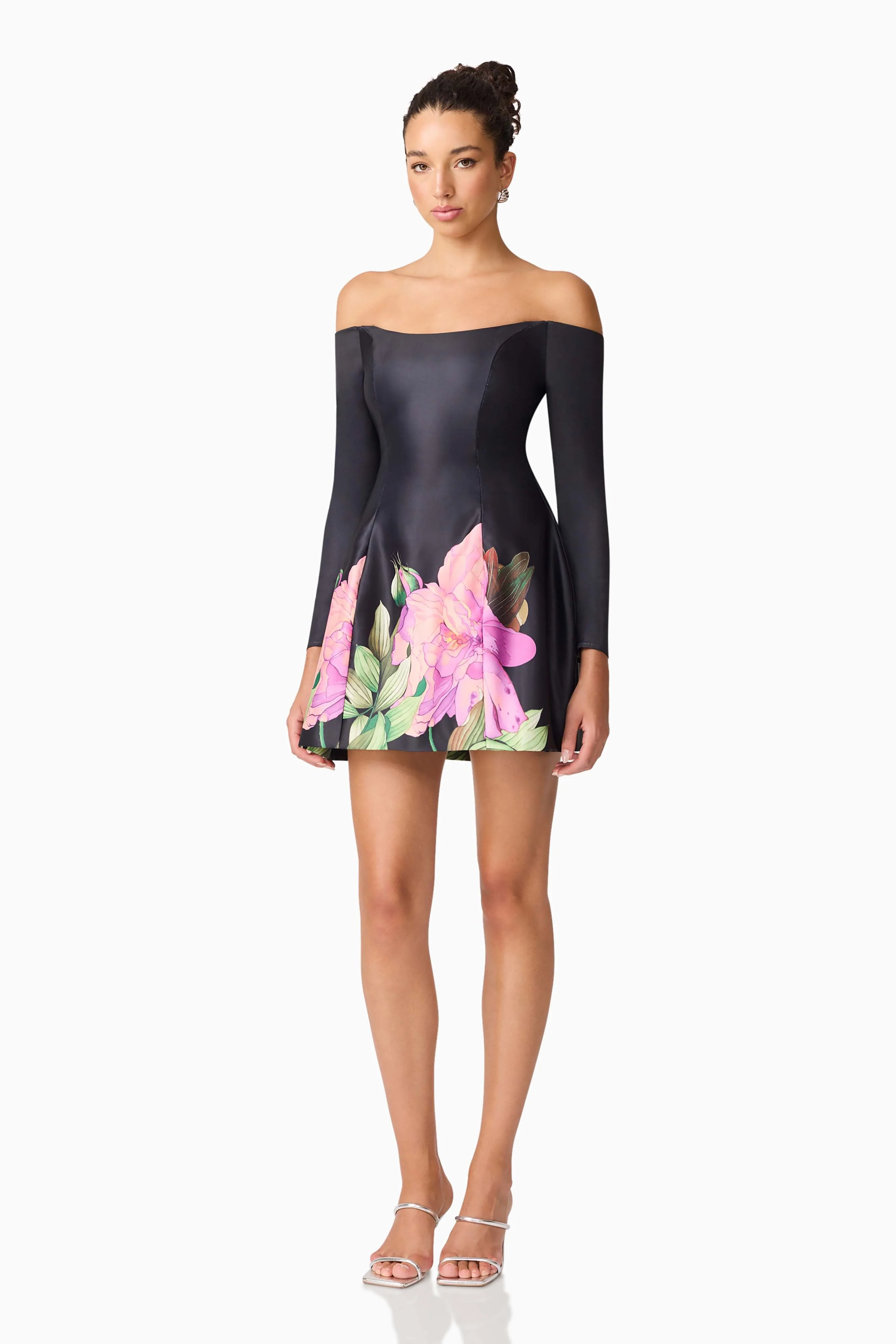Elliatt - Azelie Off The Shoulder Mini Dress - Black - Image 4
