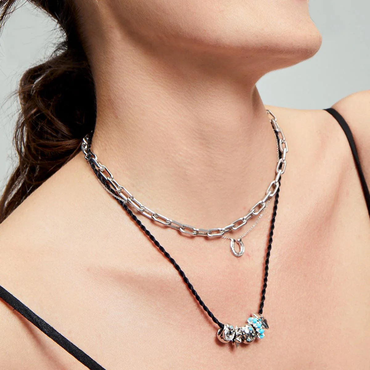 Adina Reyter - Baguette Horseshoe Necklace in Sterling Silver - Image 2