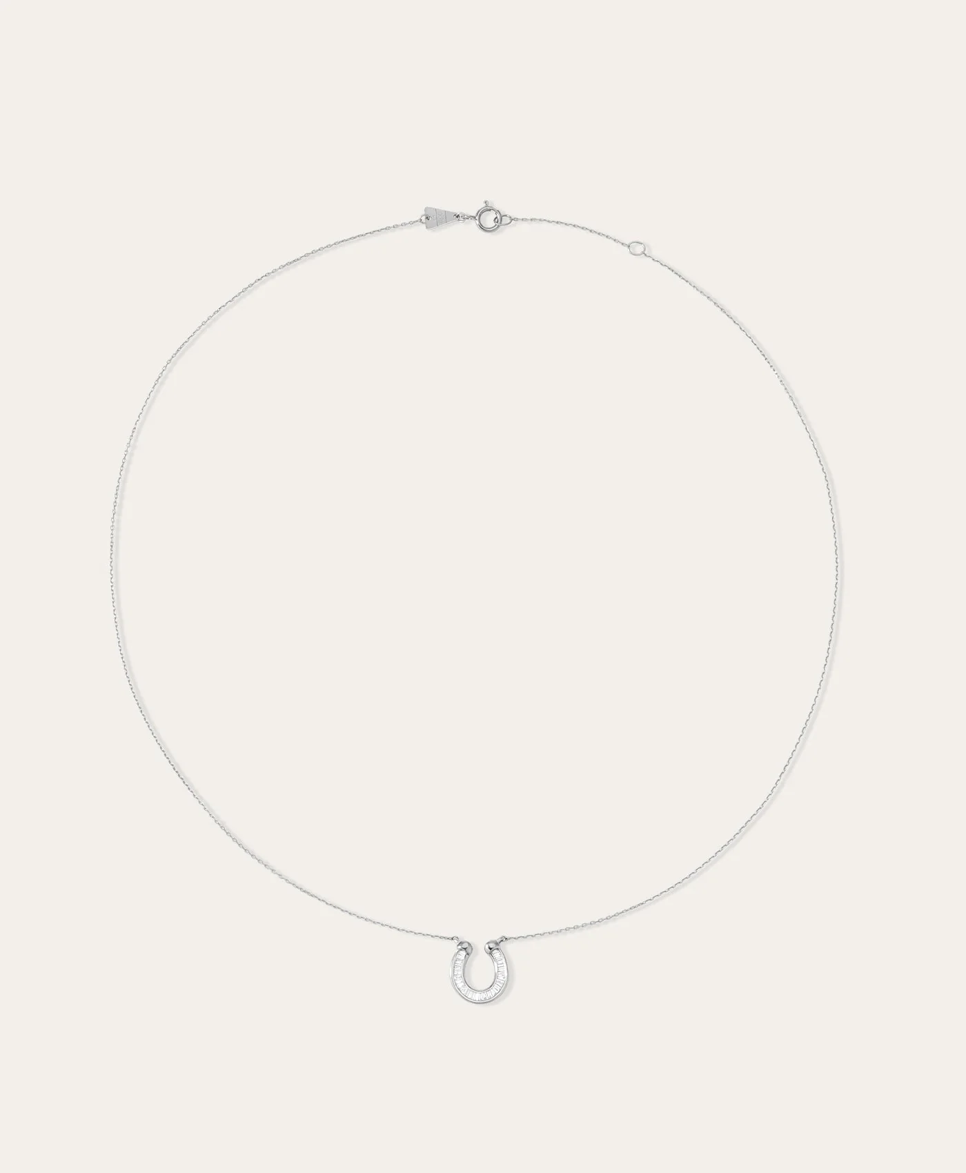Adina Reyter - Baguette Horseshoe Necklace in Sterling Silver - Image 3