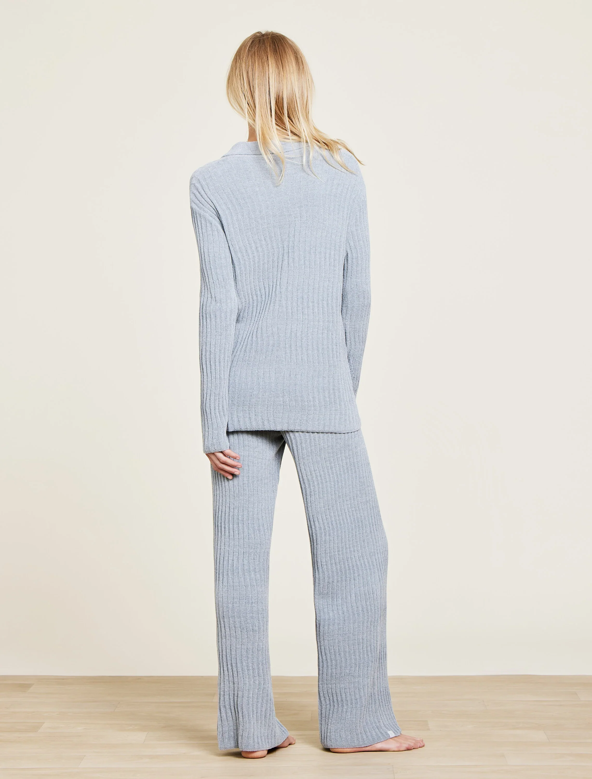 Barefoot Dreams - CozyChic Ultra Lite Wave Shirt - Moonbeam - Image 3