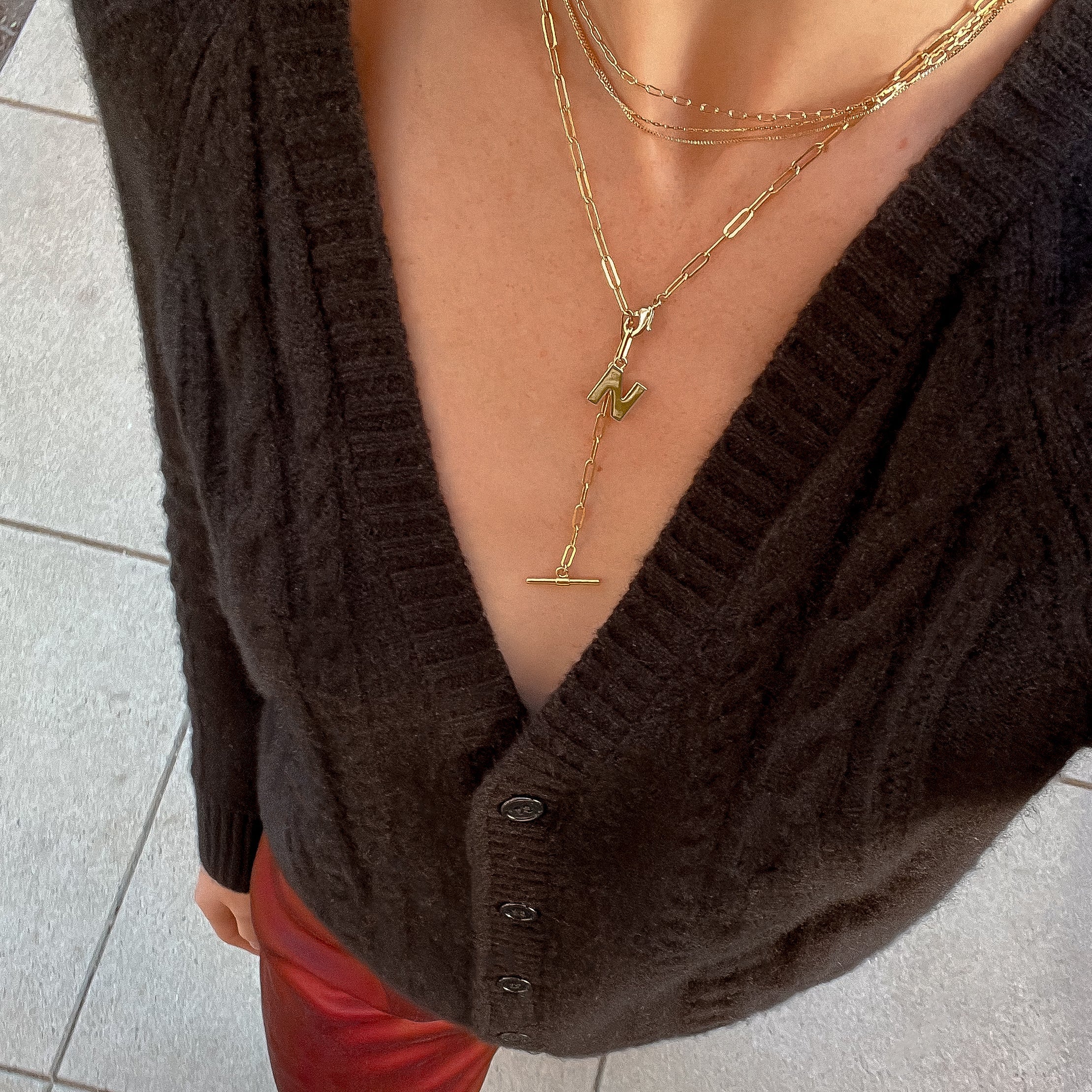 Be You Initial Lariat Necklace - Image 5