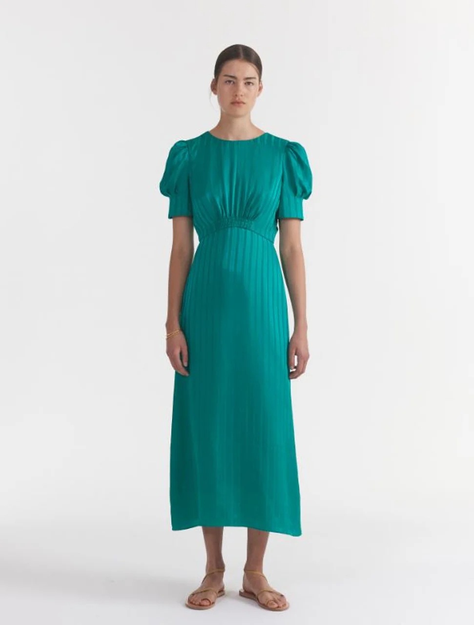 Saloni - Bianca Dress - Mallard Green