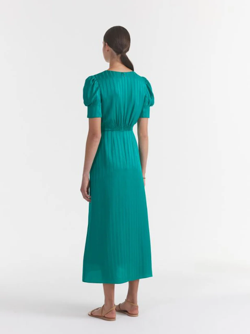Saloni - Bianca Dress - Mallard Green - Image 3