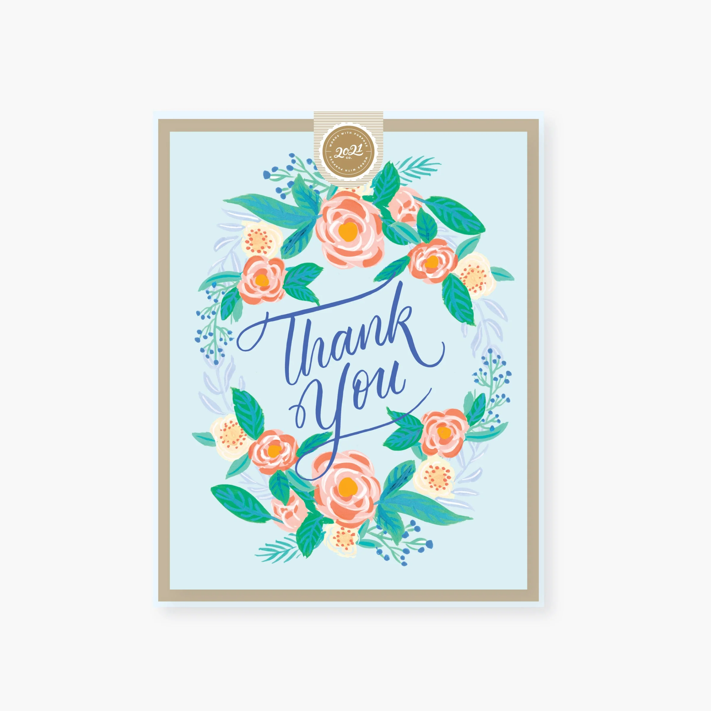 Thank You - Blue Florals - Image 2