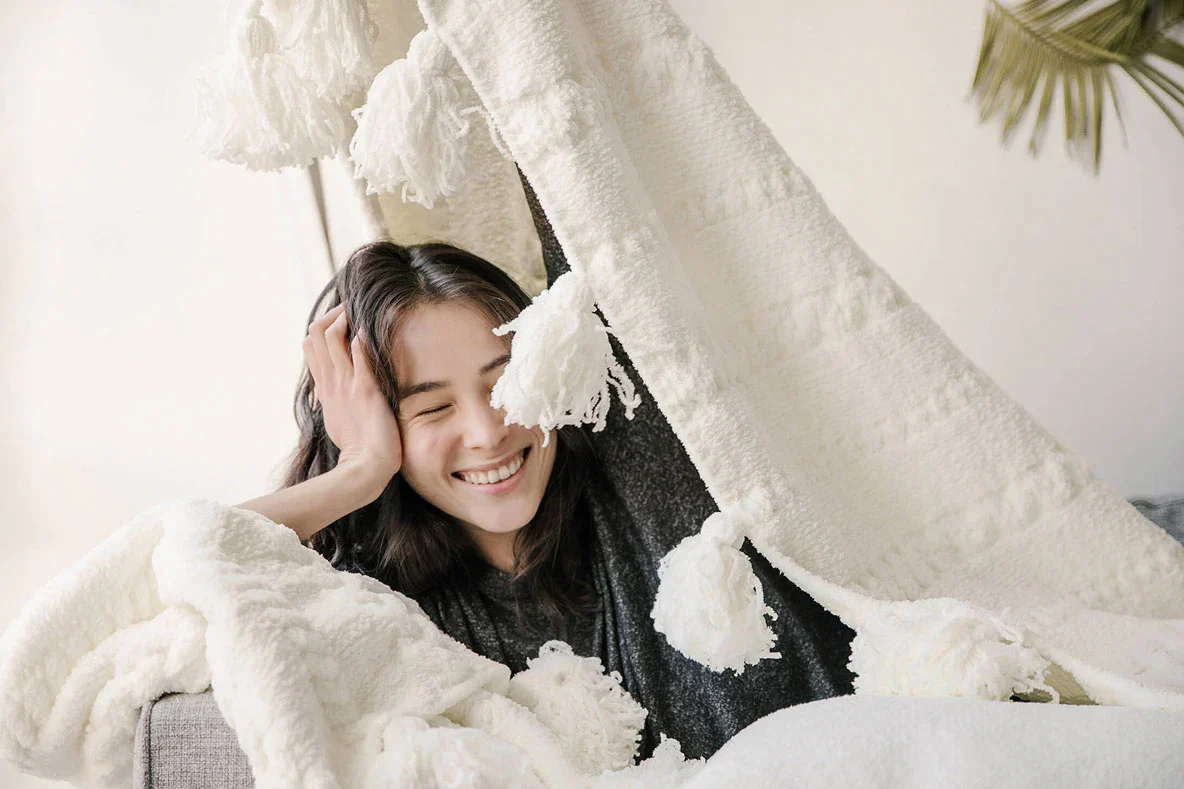Braided Pom Pom Throw - Image 12
