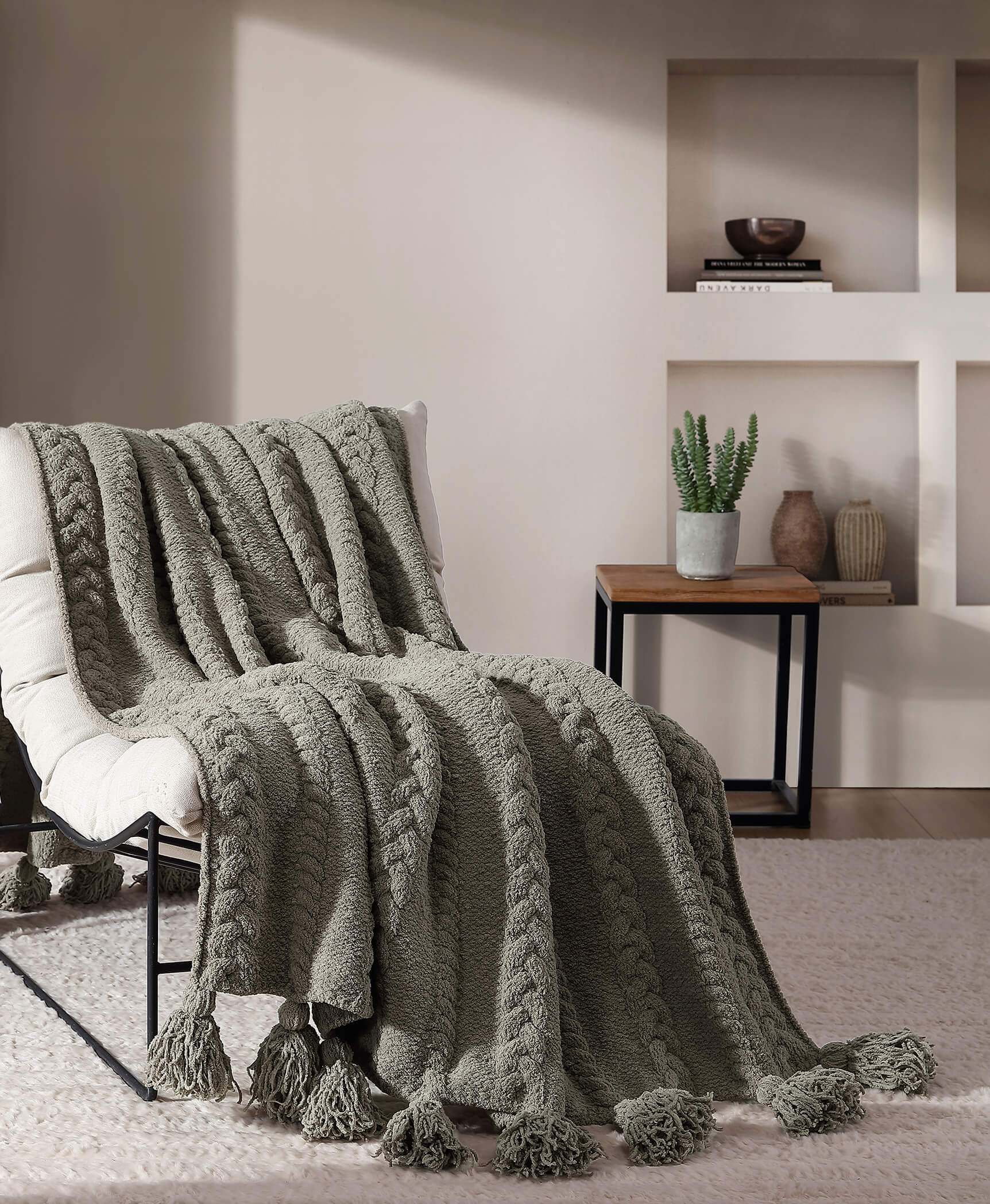 Braided Pom Pom Throw - Image 16