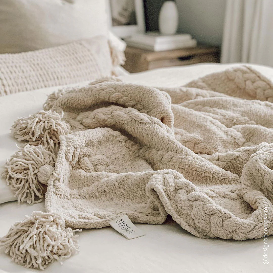 Braided Pom Pom Throw - Image 7