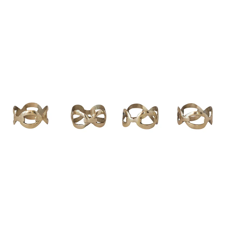 Brass Chain Shaped Napkin Ring - Image 2