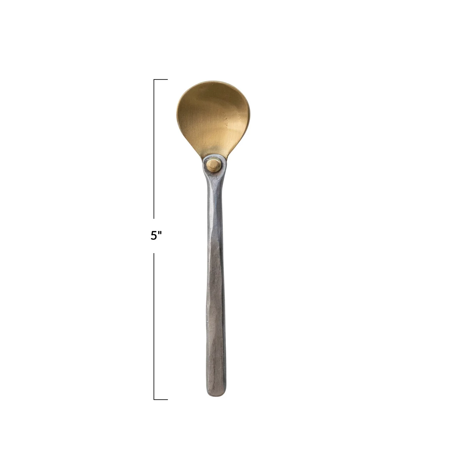 Brass Spoon w/ Hammered Aluminum Handle - Image 3