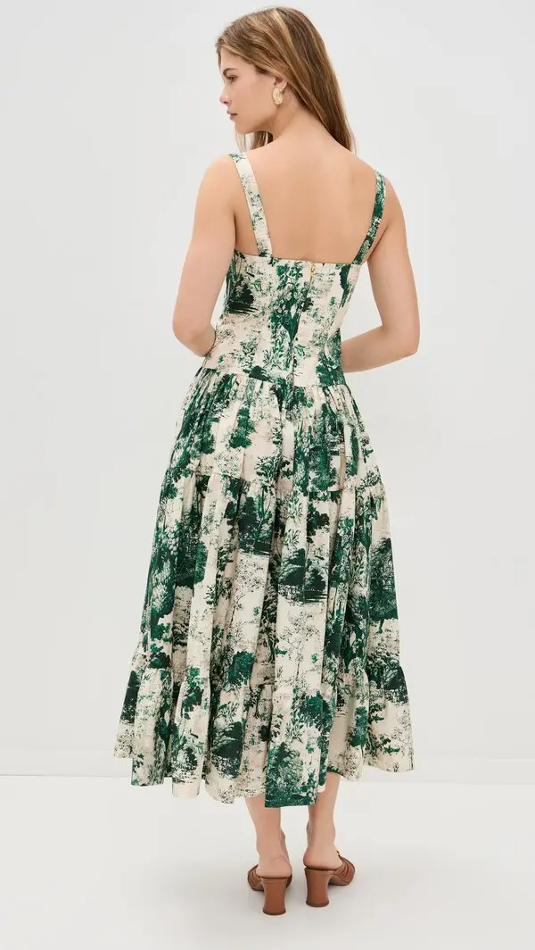 Cara Cara - Santiago Midi Dress - Gardens Green - Image 4
