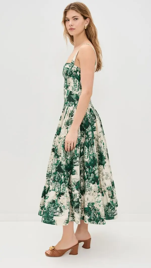 Cara Cara - Santiago Midi Dress - Gardens Green - Image 5