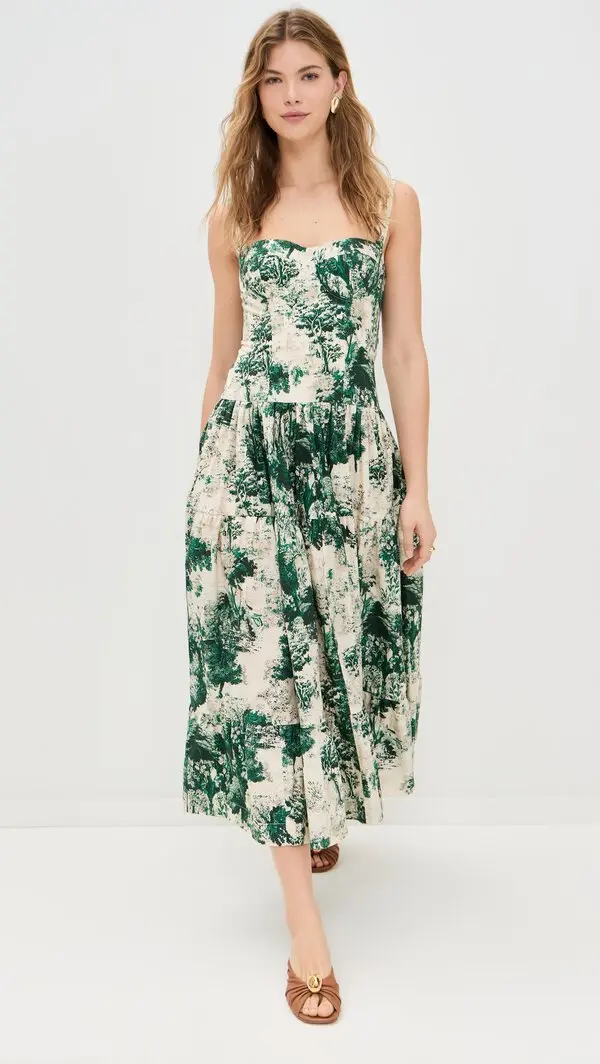 Cara Cara - Santiago Midi Dress - Gardens Green - Image 6