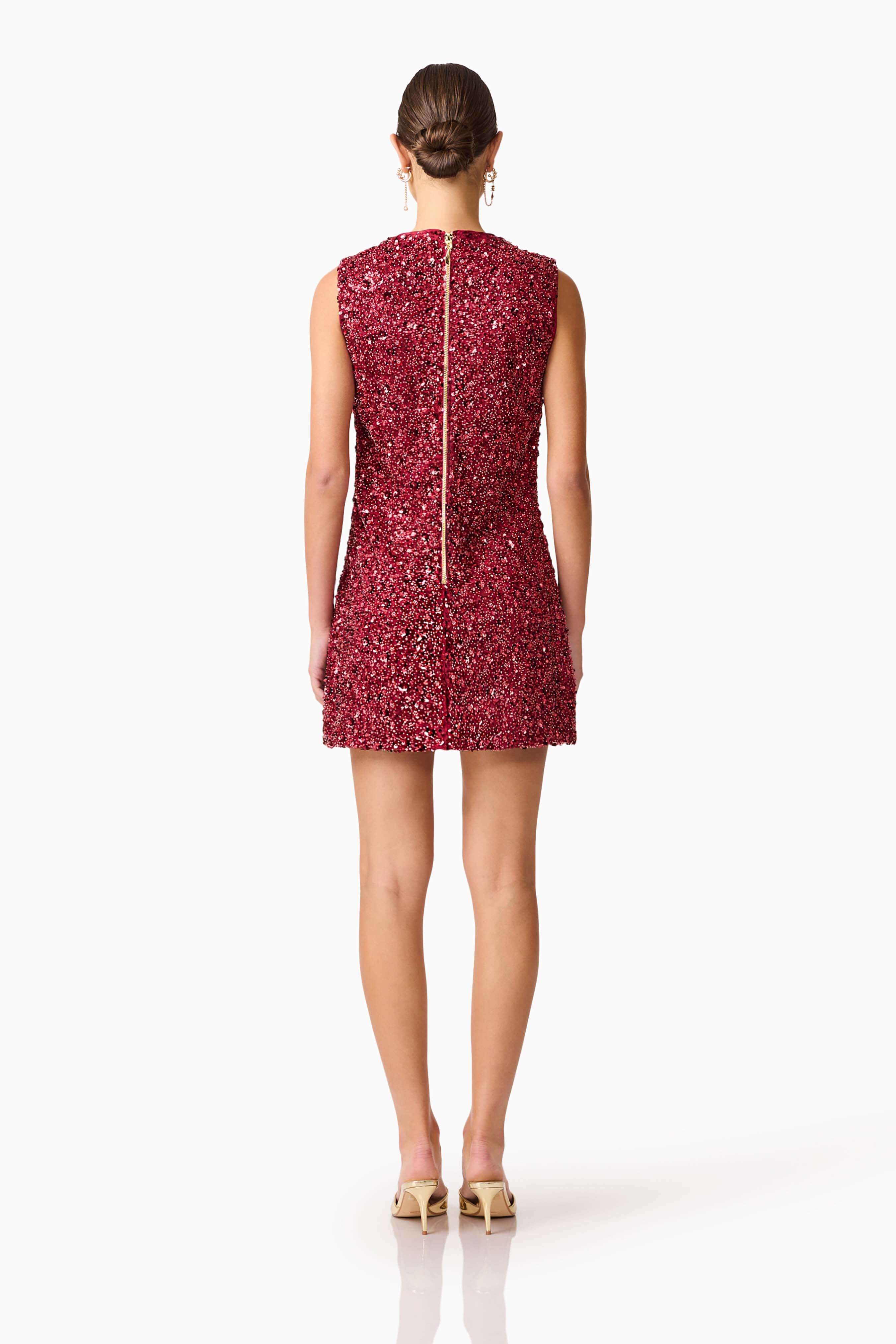Elliatt - Carmen Shift Mini Dress - Berry - Image 5