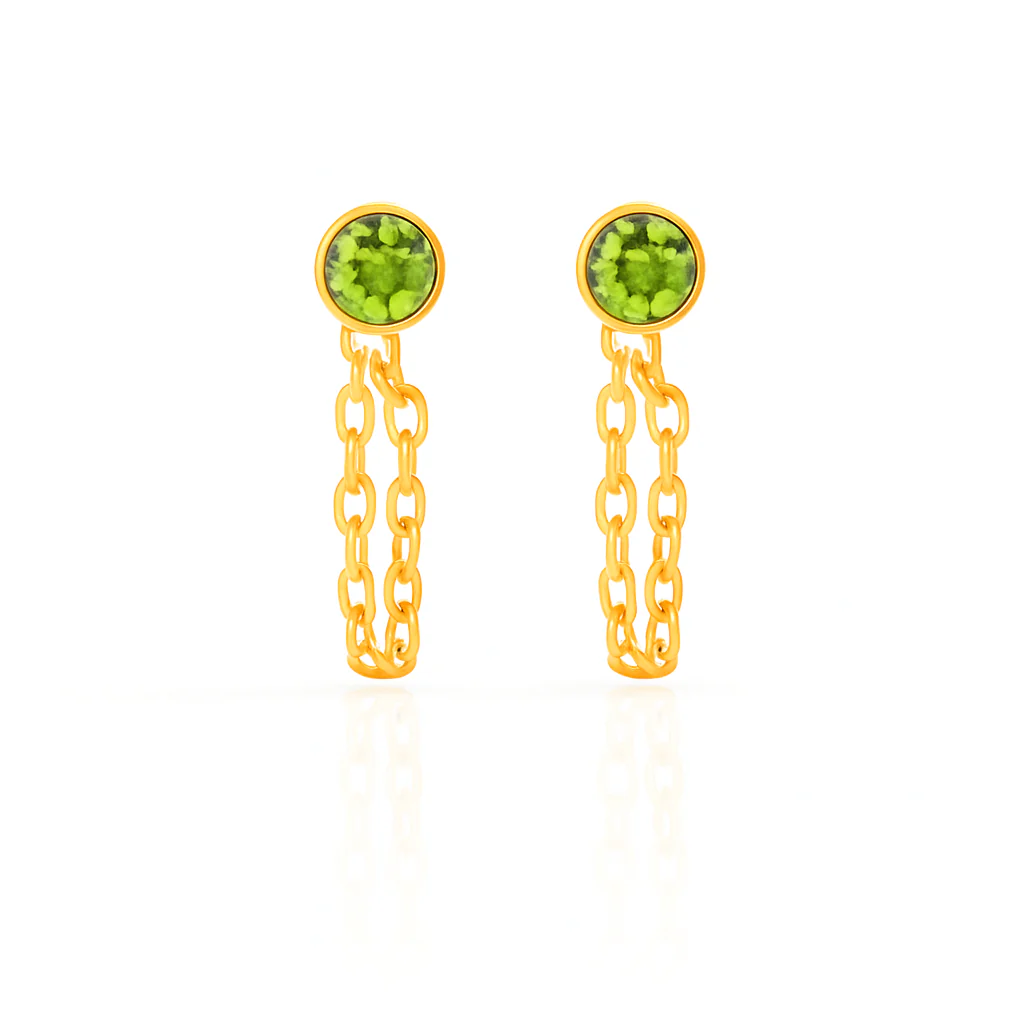 Chain Huggie Hoop Earrings - Image 11