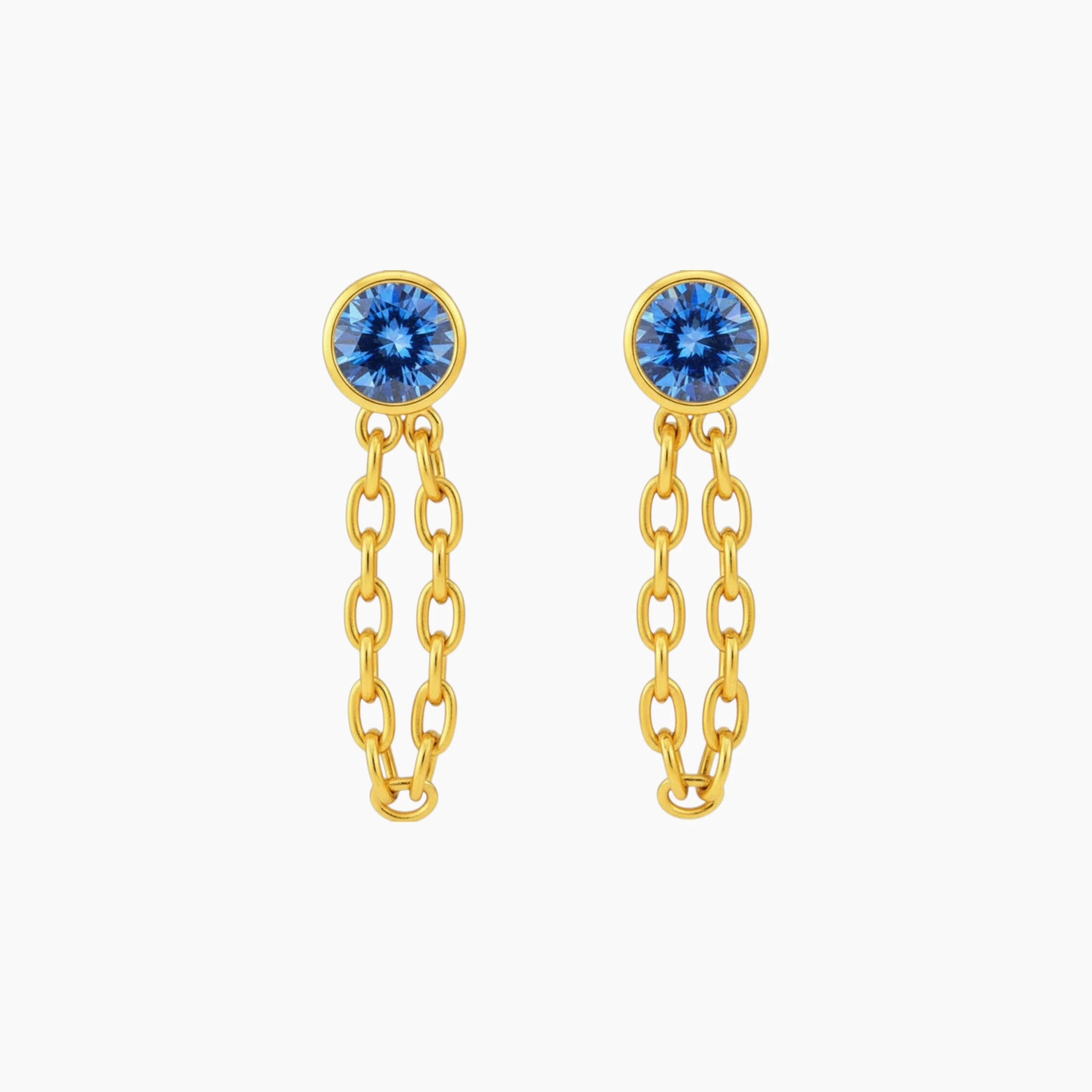 Chain Huggie Hoop Earrings - Image 15