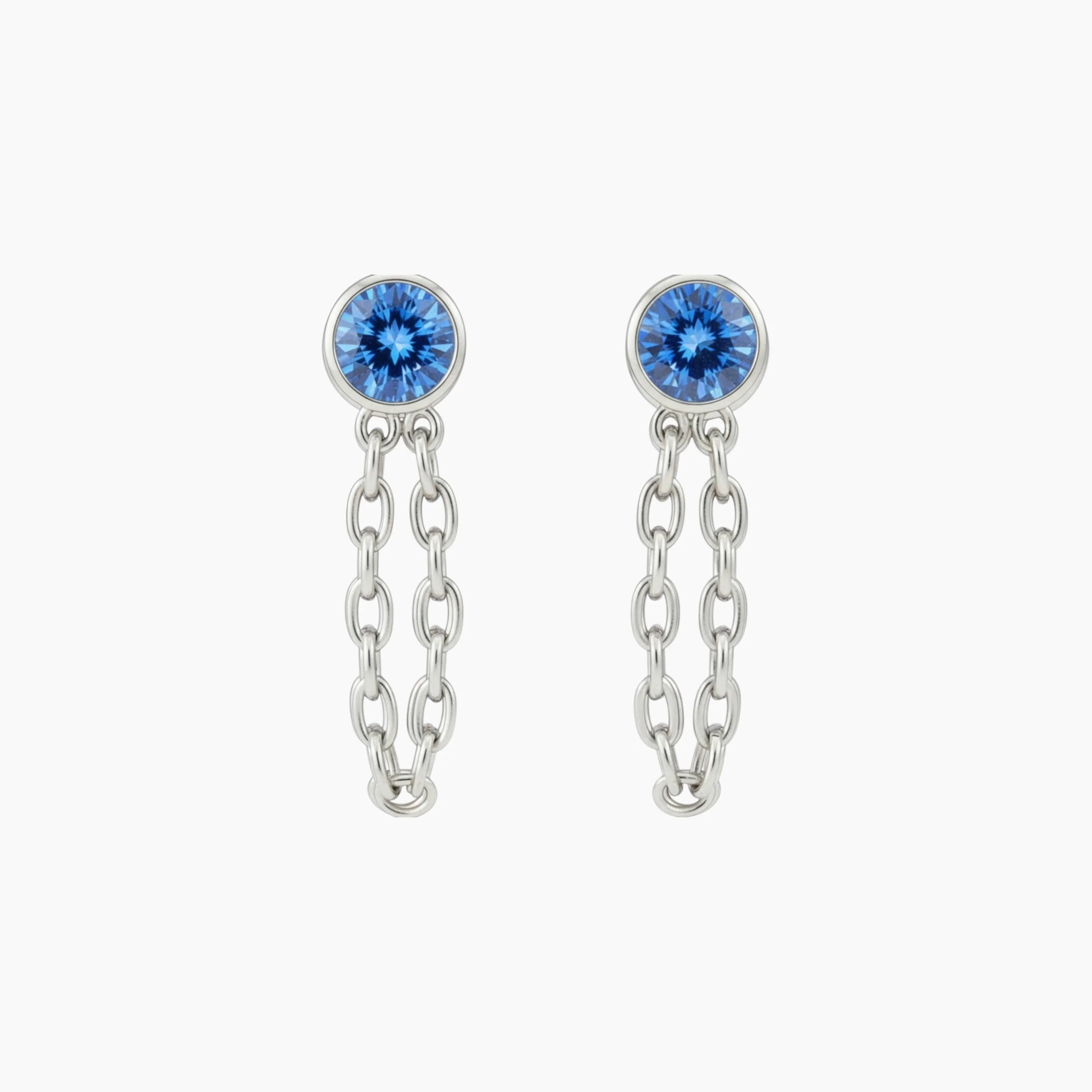 Chain Huggie Hoop Earrings - Image 16