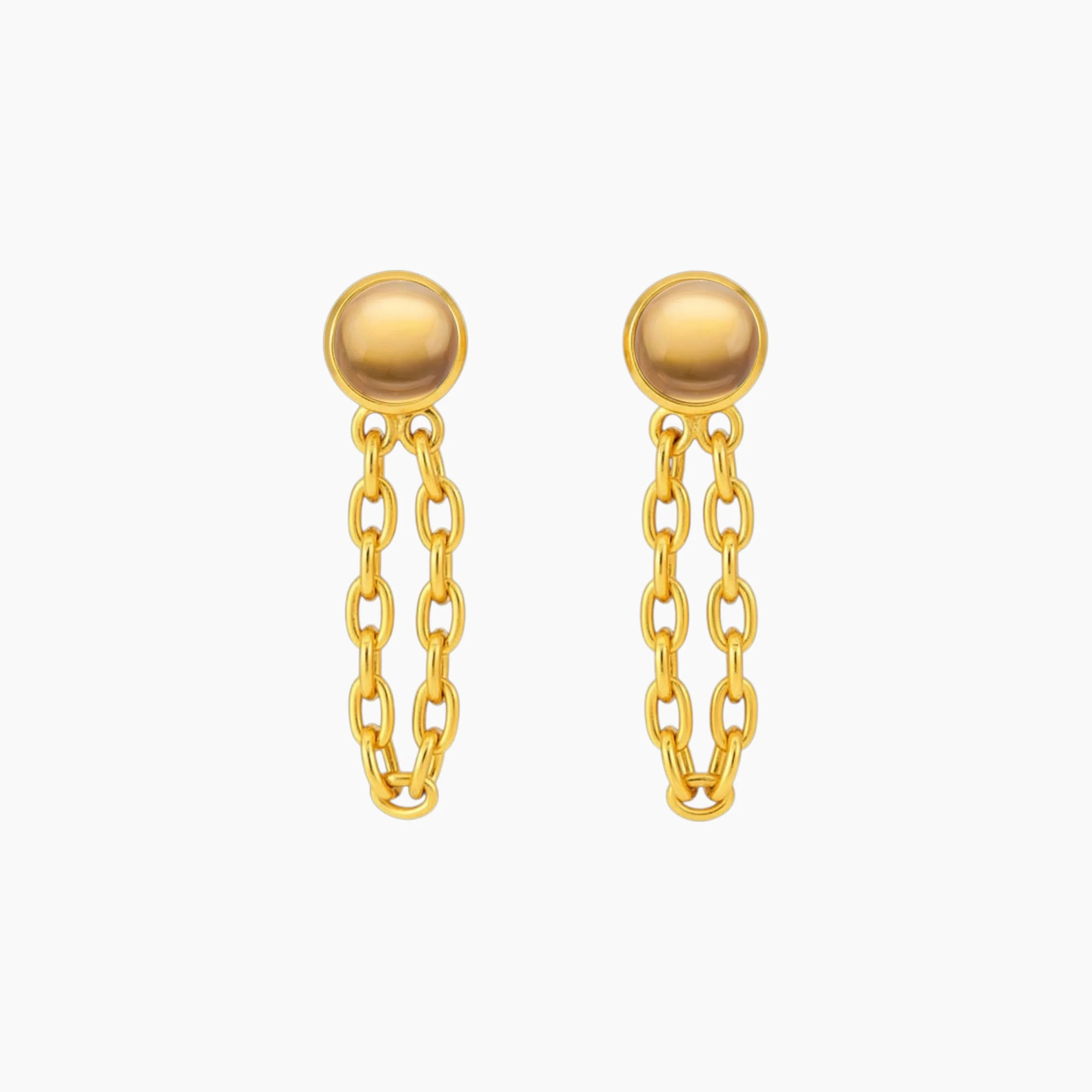 Chain Huggie Hoop Earrings - Image 17