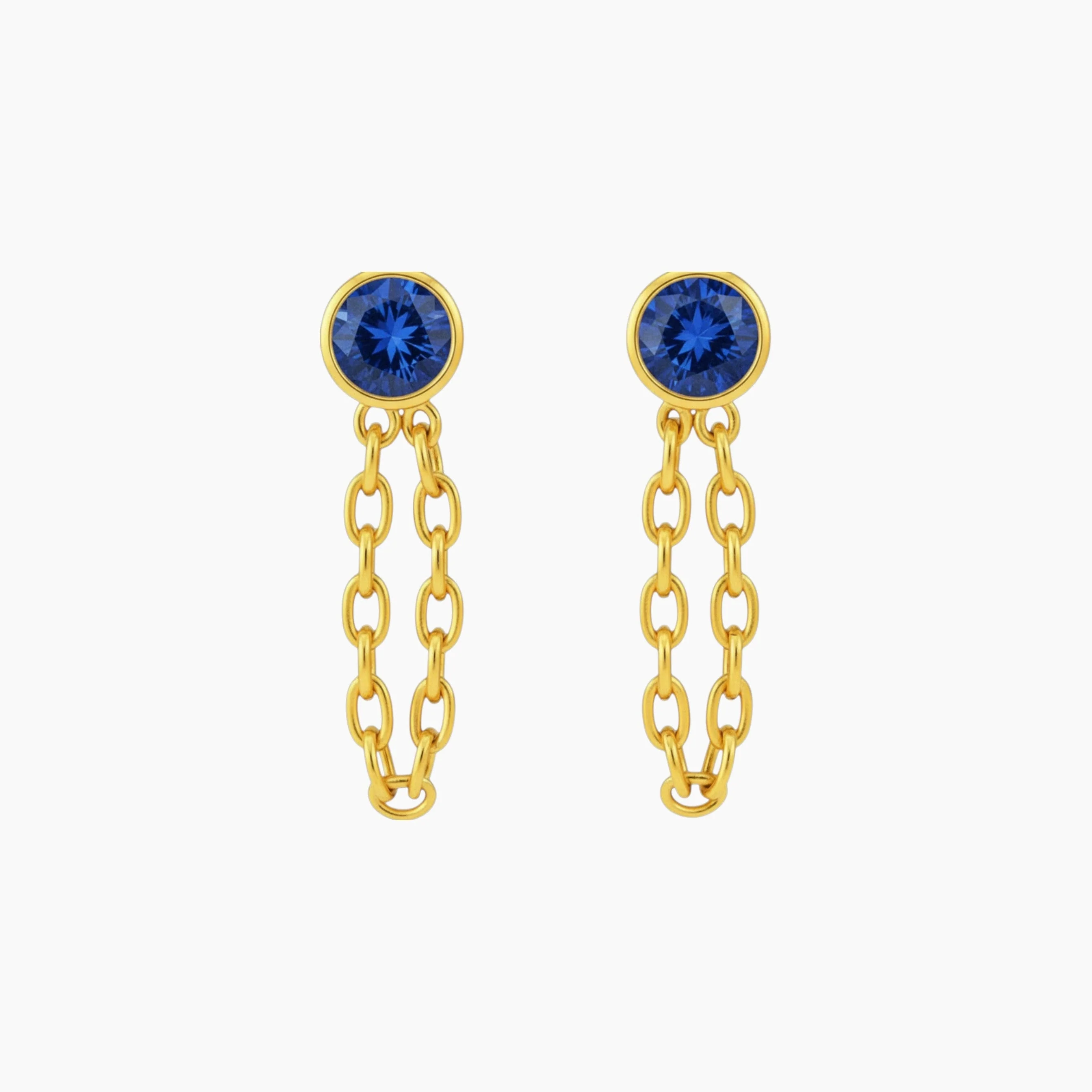 Chain Huggie Hoop Earrings - Image 18