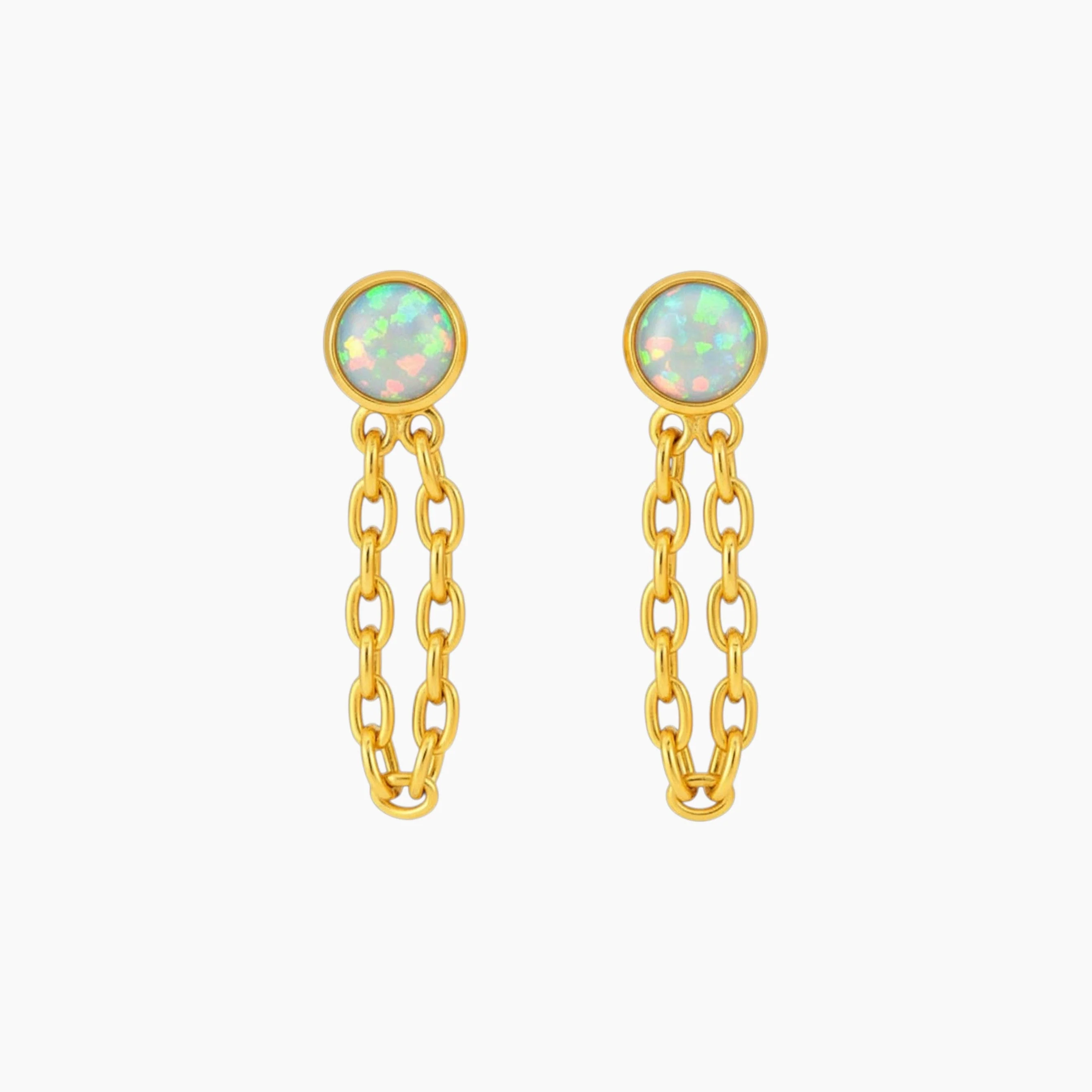 Chain Huggie Hoop Earrings - Image 22