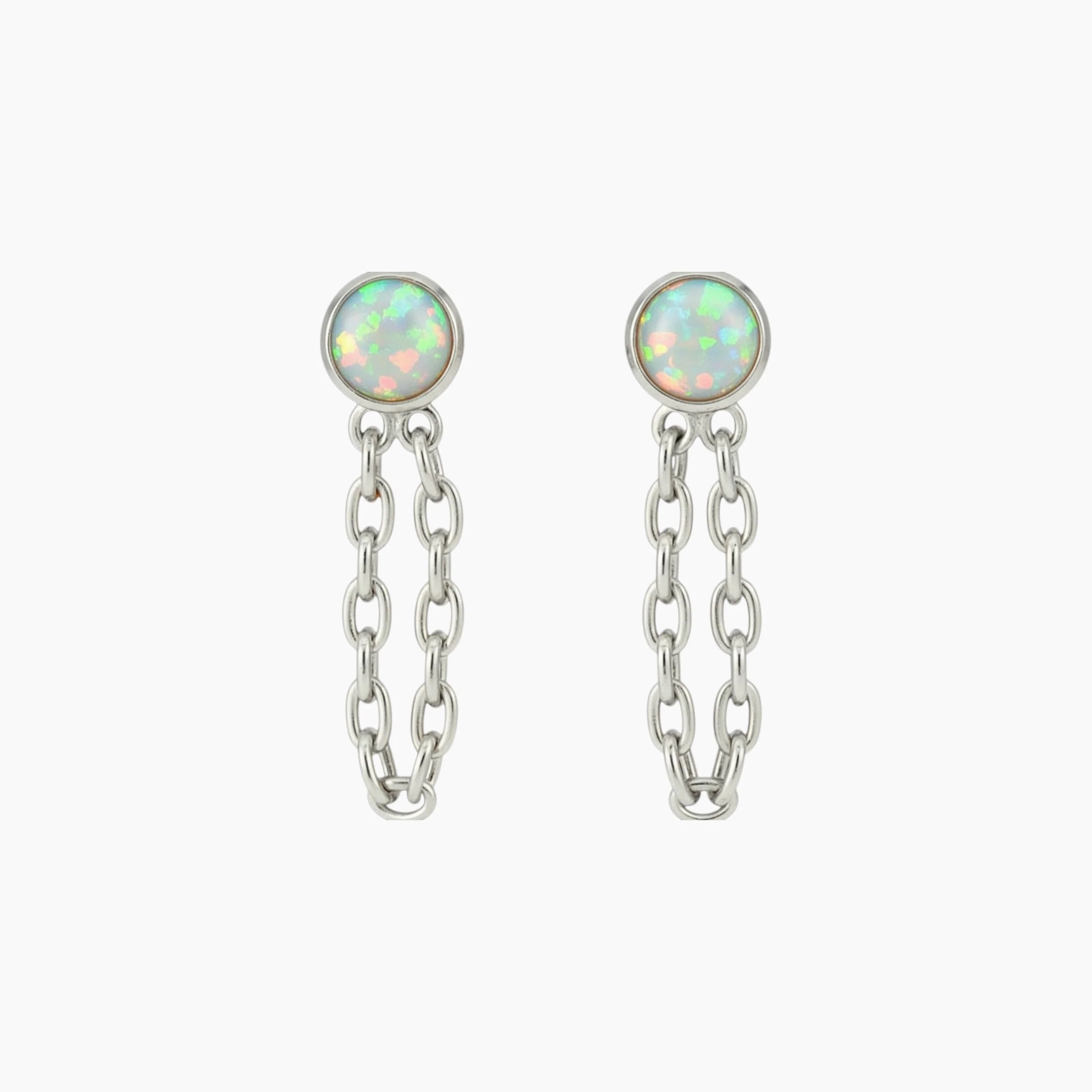 Chain Huggie Hoop Earrings - Image 23