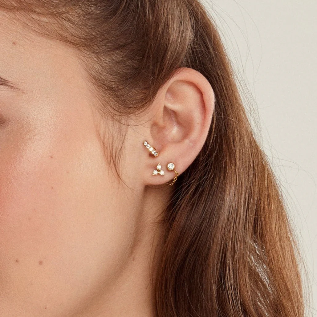 Chain Huggie Hoop Earrings - Image 27