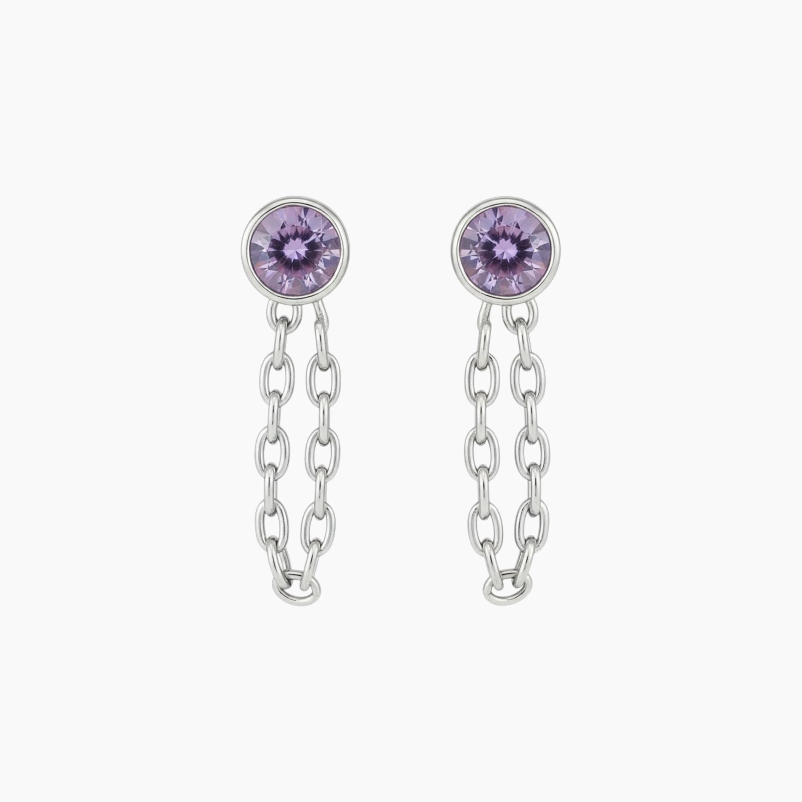 Chain Huggie Hoop Earrings - Image 6