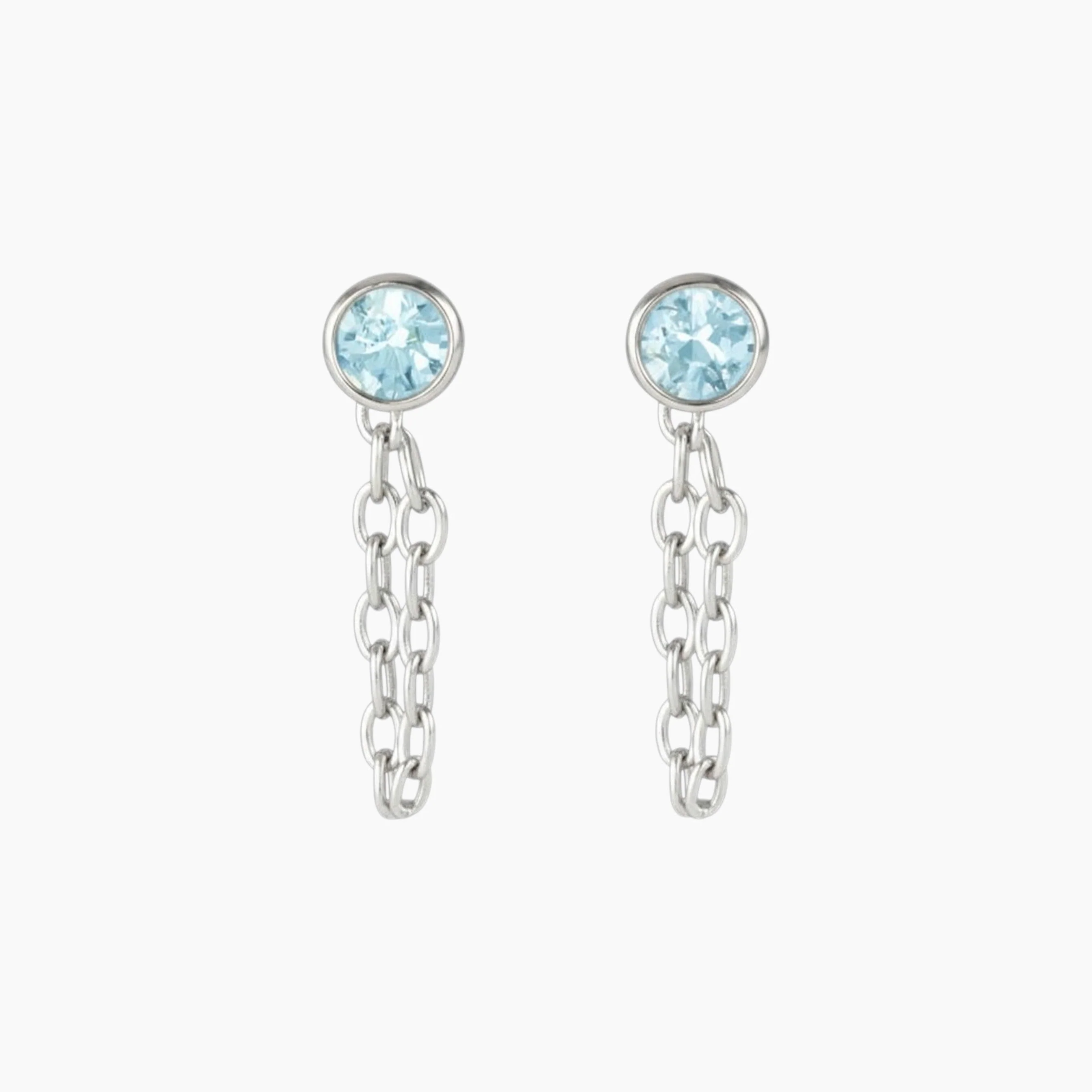 Chain Huggie Hoop Earrings - Image 8